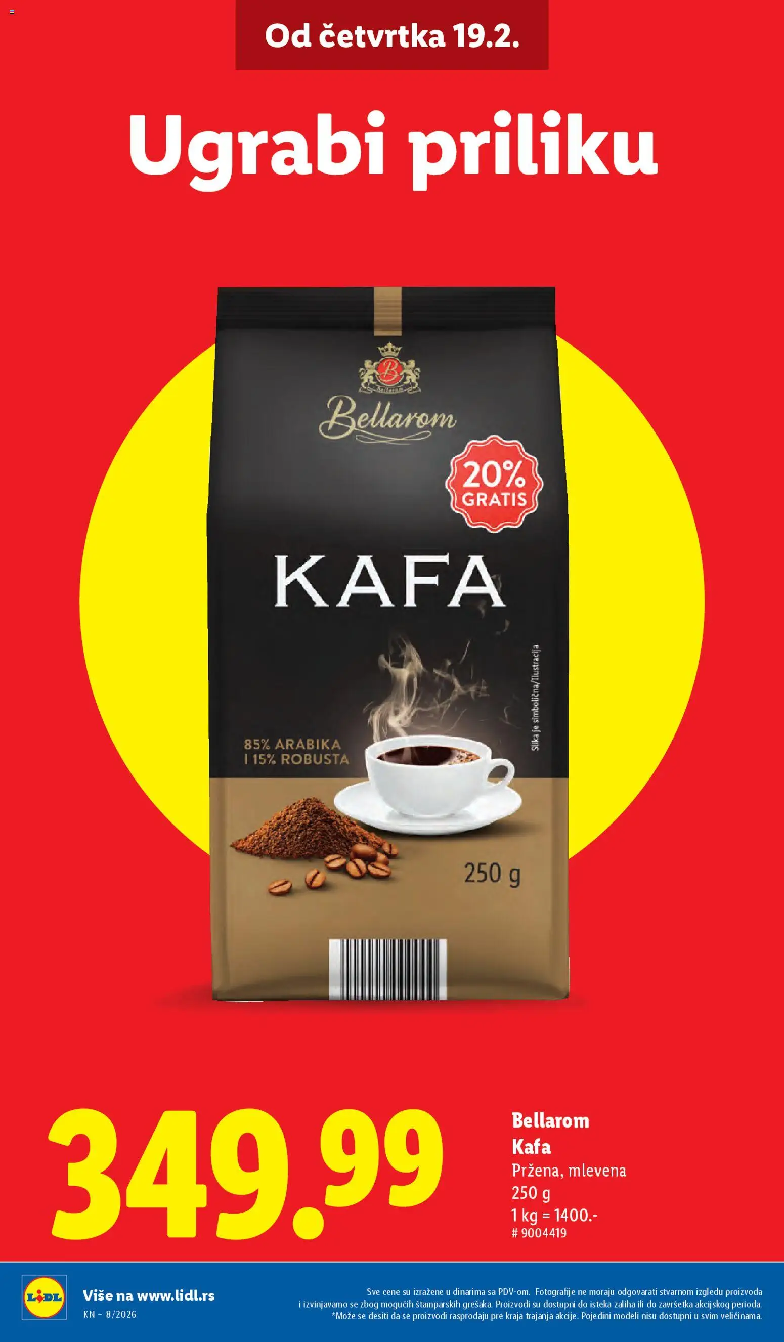 Lidl katalog - važi od 19.02.2026 | Strana: 8 | Proizvode: Kafa