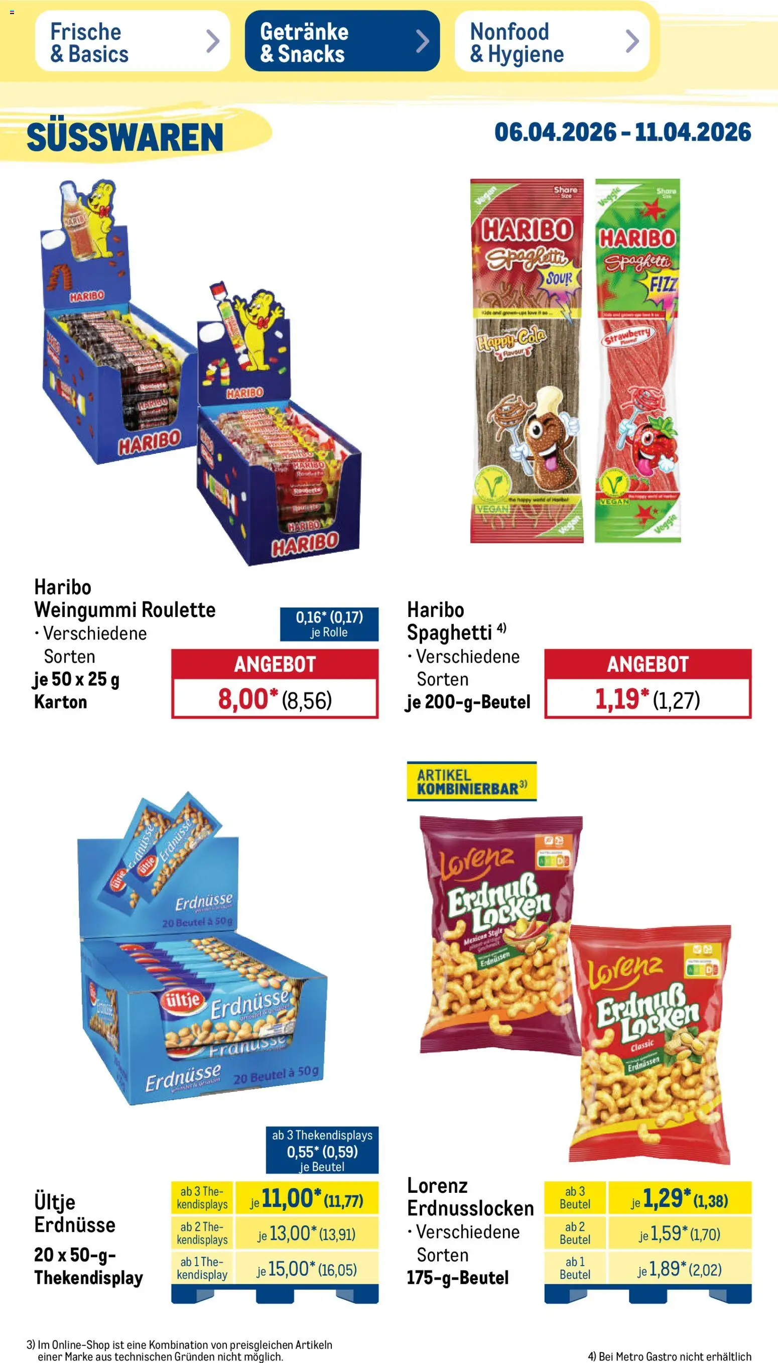 Metro Prospekt 	 – gültig ab 06.04.2026 | Seite: 27 | Produkte: Ultje erdnusse, Erdnüsse, Haribo, Cola