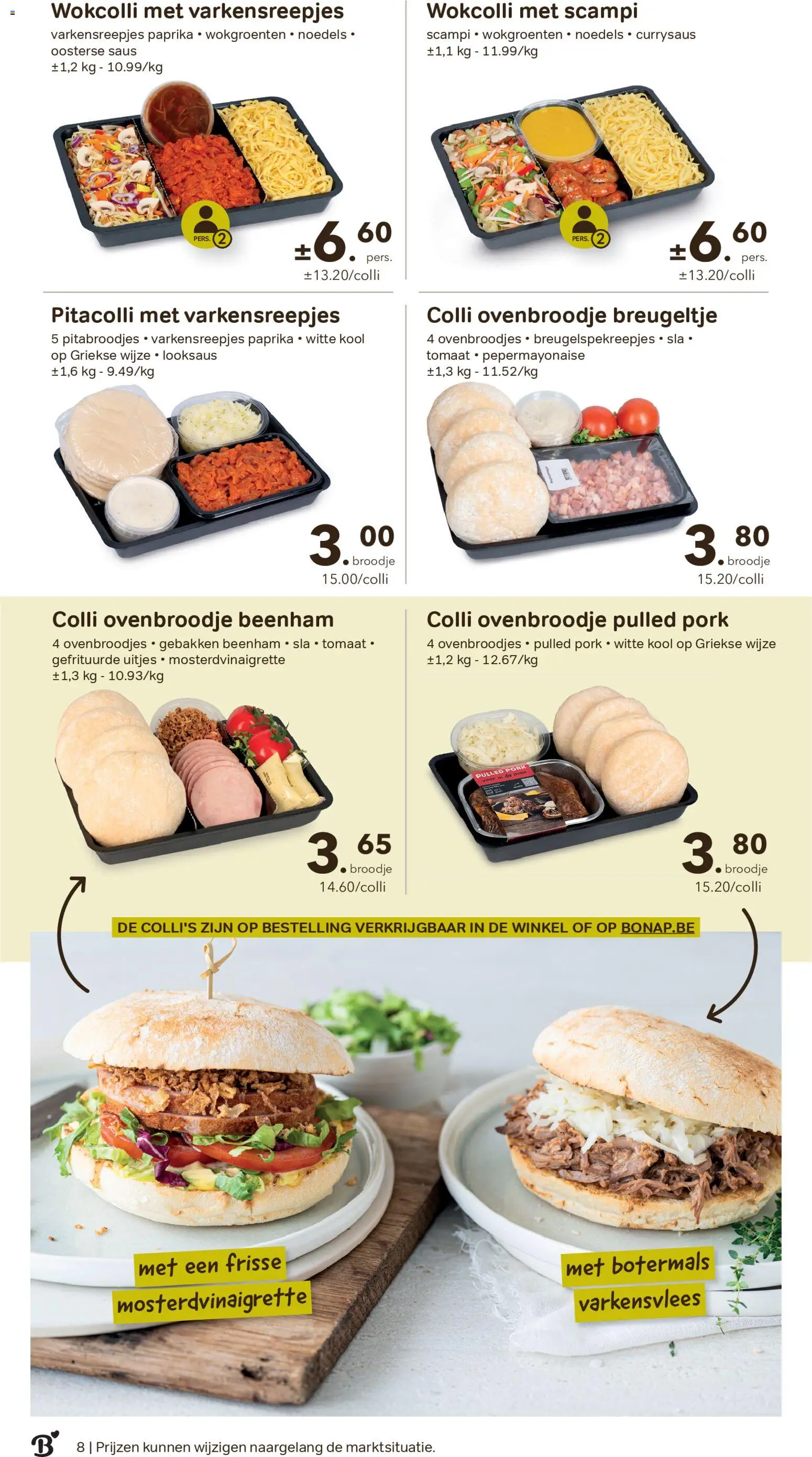 {H1} | Pagina: 8 | Producten: Varkensvlees, Scampi, De oven, Broodje