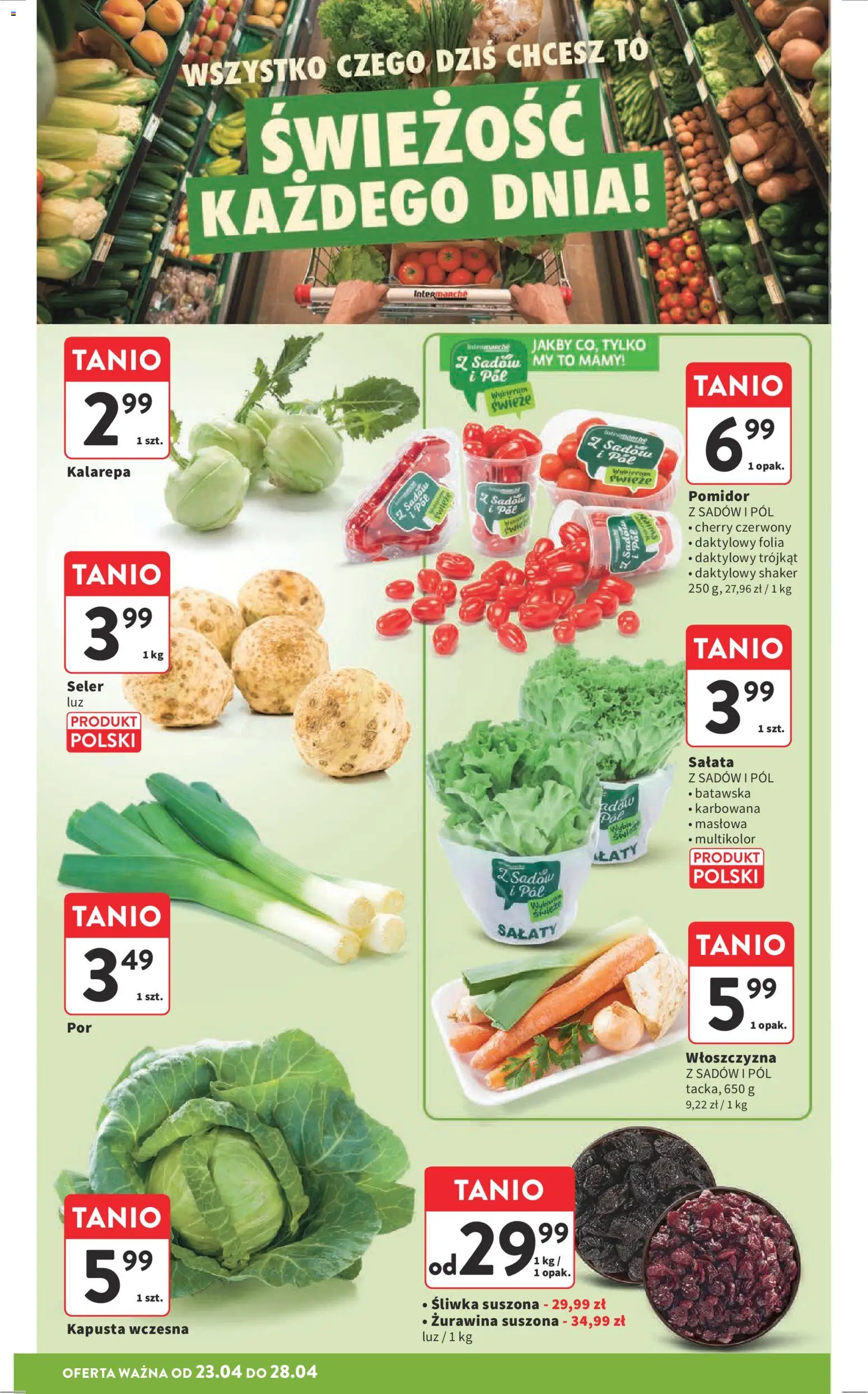 Intermarche gazetka od 23.04.2026 | Strona: 22 | Produkty: Kapusta, Kalarepa, Żurawina