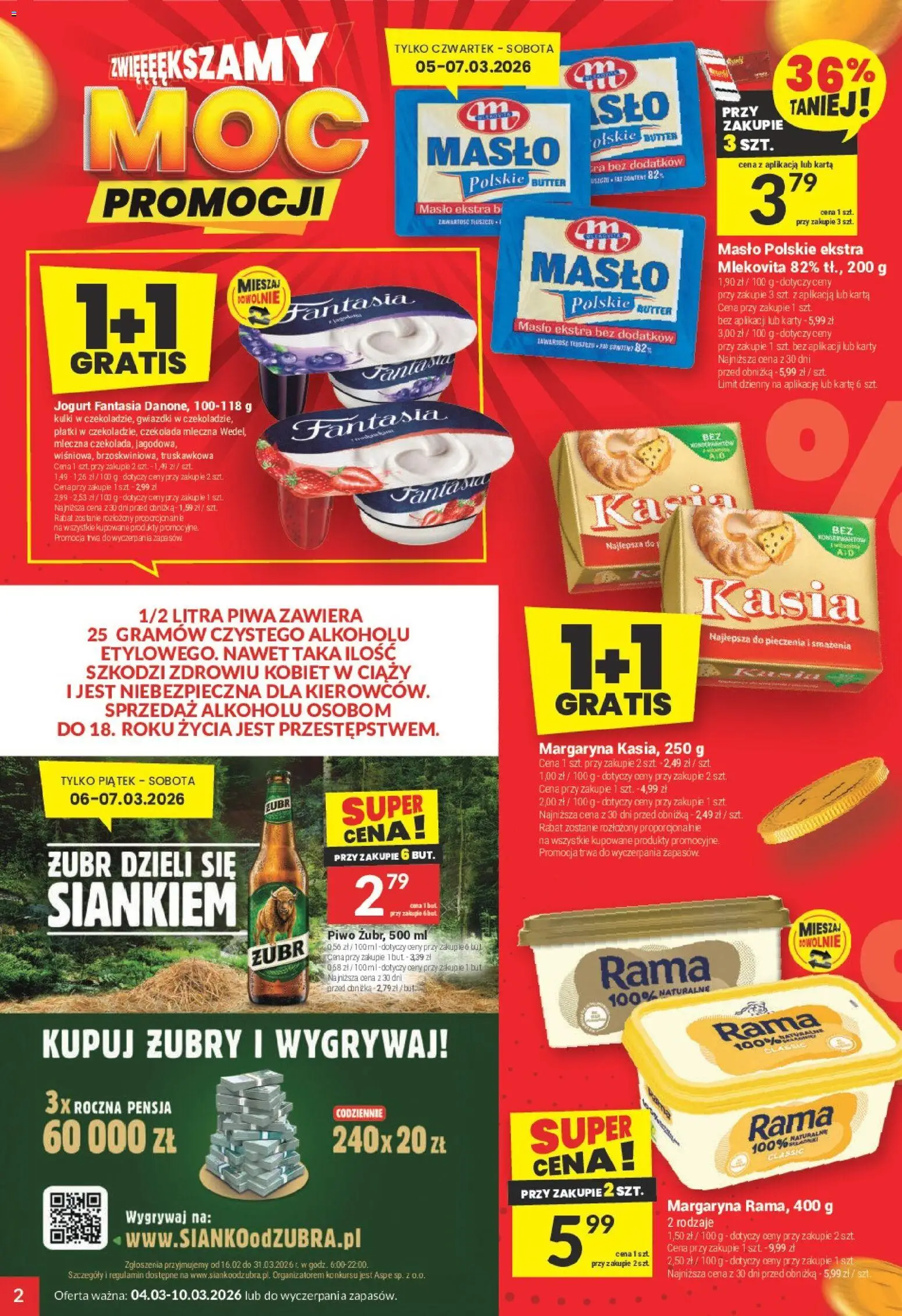 Twój Market gazetka od 04.03.2026 | Strona: 2 | Produkty: Masło Polskie, Jogurt, Czekolada, Piwo