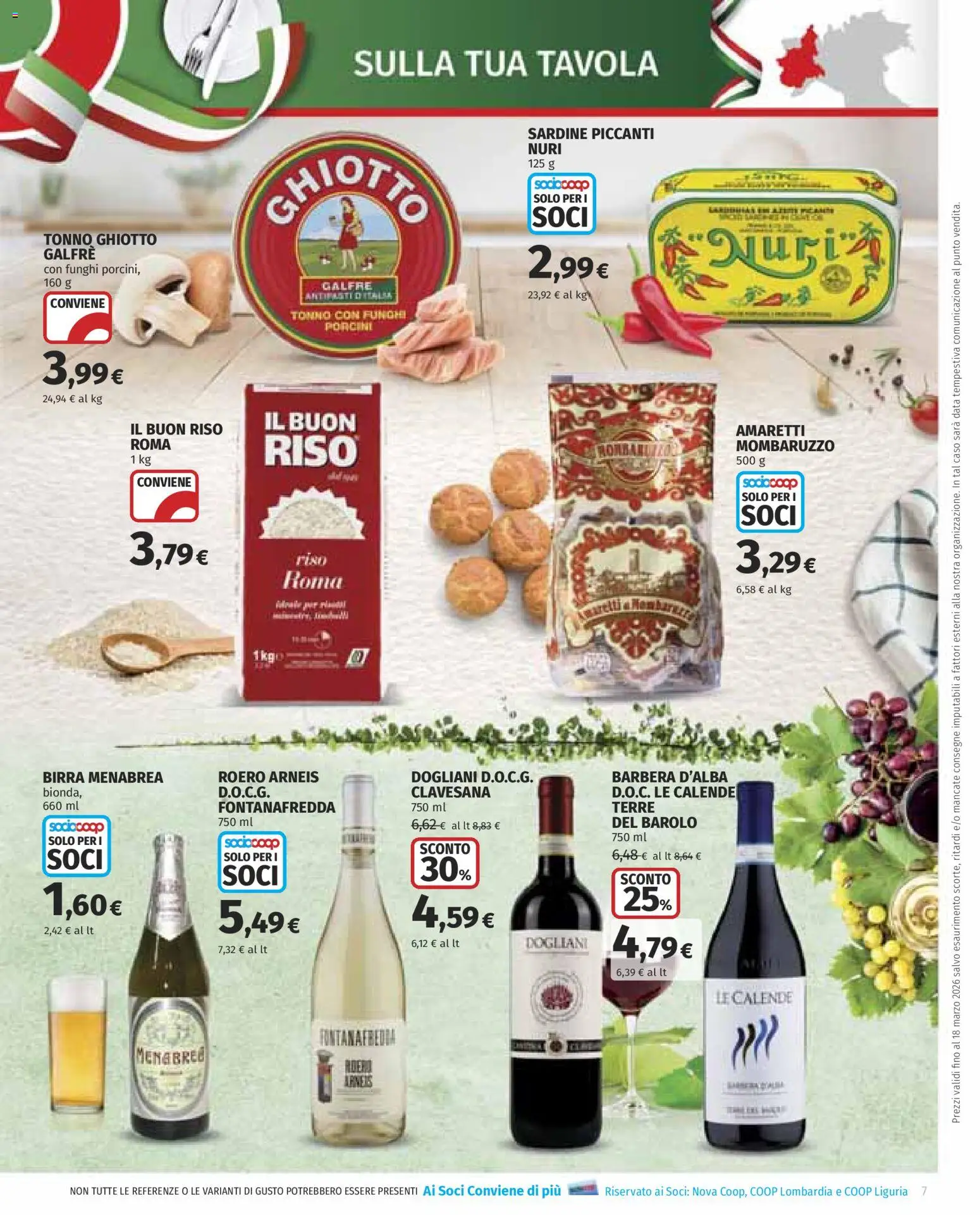 Volantino COOP del 05.03.2026 | Pagina: 7 | Prodotti: Riso, Funghi, Data, Tonno