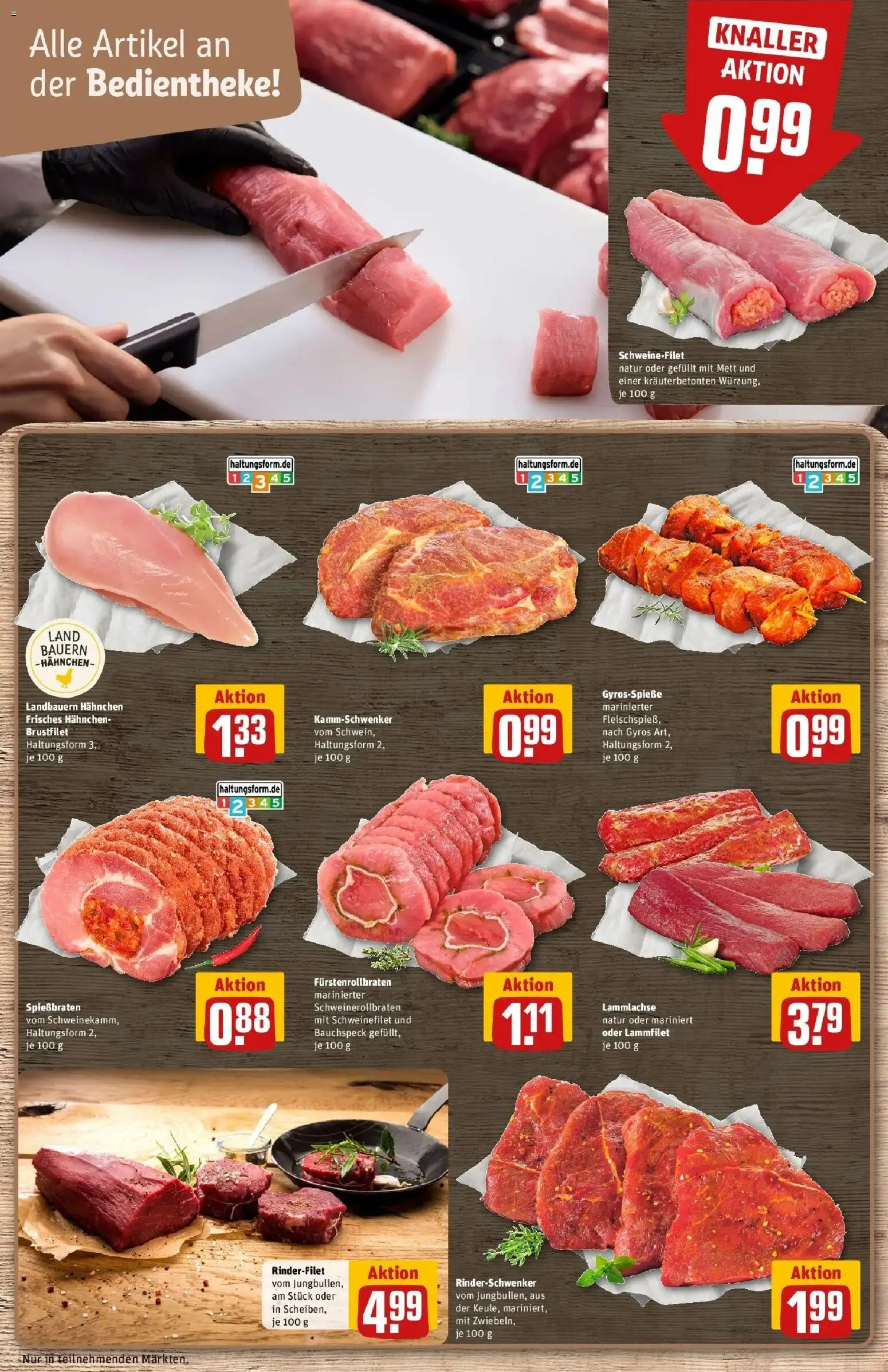 Rewe Prospekt Illingen	 – gültig ab 30.03.2026 | Seite: 12 | Produkte: Rinderfilet, Schweinefilet, Gyros, Steak