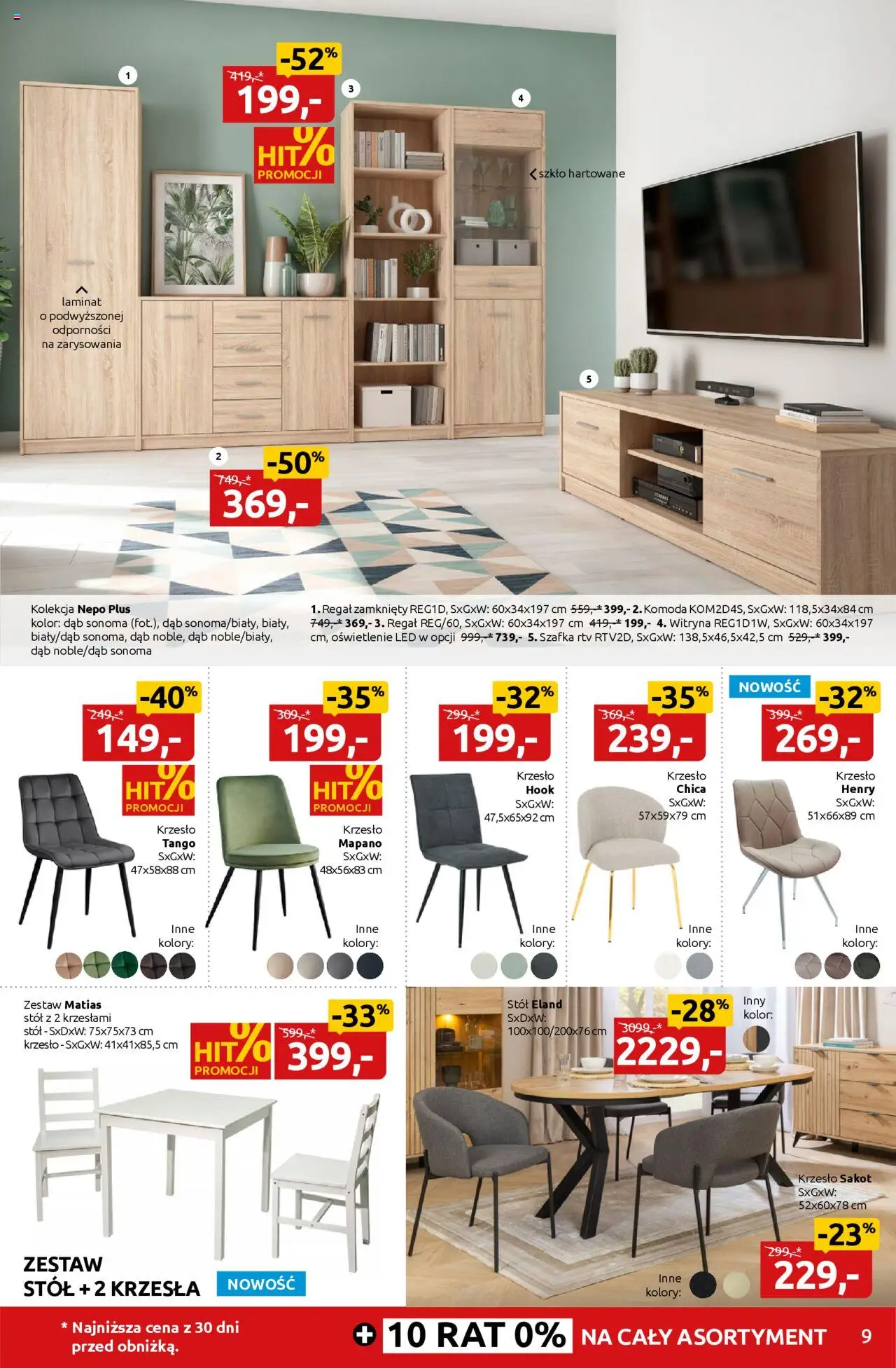 Black Red White promocje od 25.08.2025 | Strona: 9 | Produkty: Stół, szafka RTV, Witryna, Regał