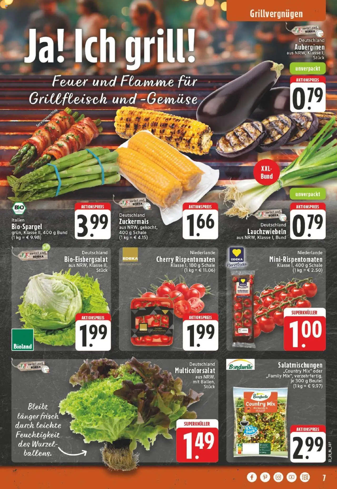 Edeka prospekt Duisburg-Meiderich	 - gültig ab dem 25.05.2025 | Seite: 7 | Produkte: Grill, Grillfleisch, Gemüse, Karotte