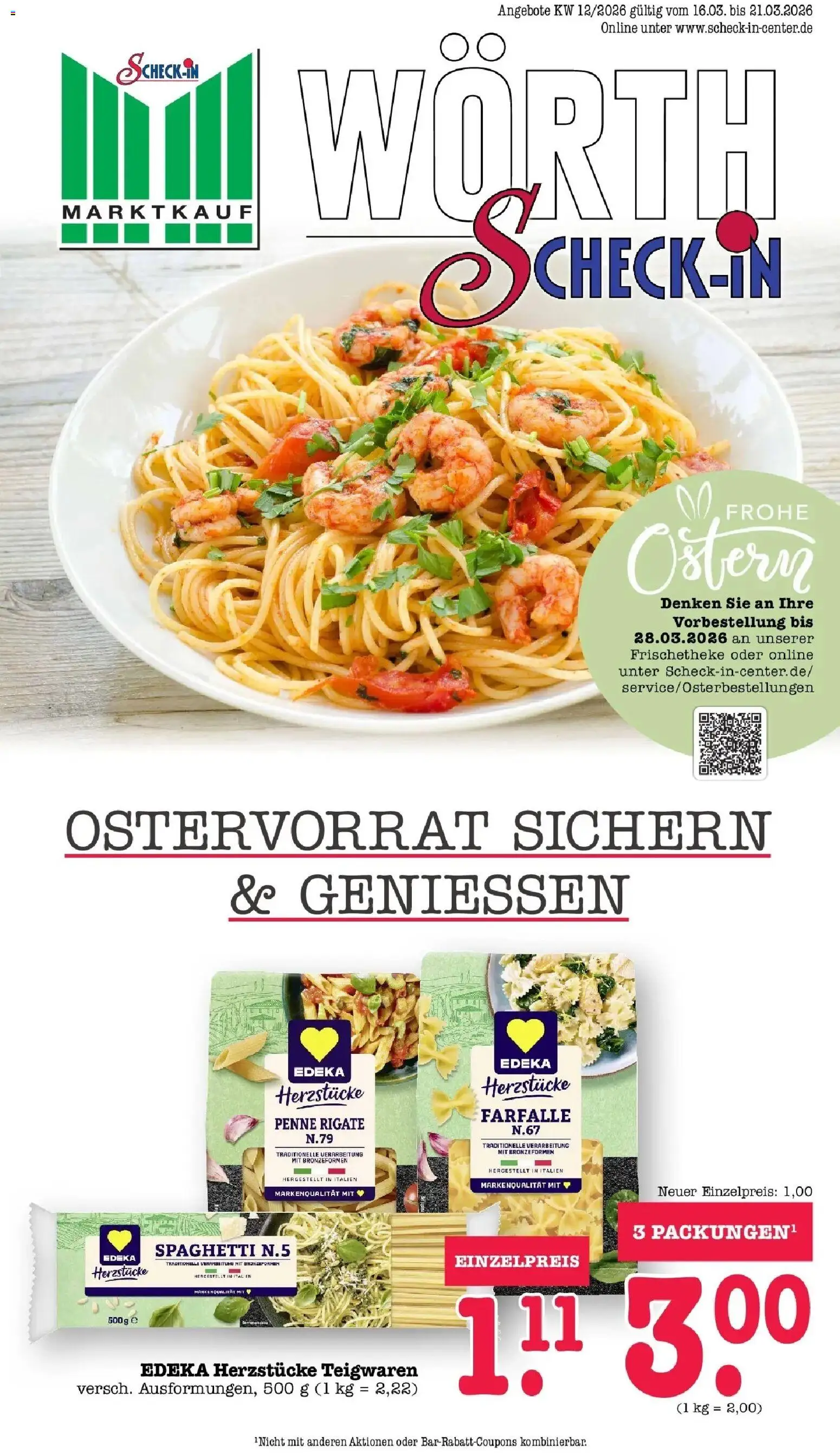 Angebote – gültig ab 16.03.2026 | Seite: 1 | Produkte: Pasta