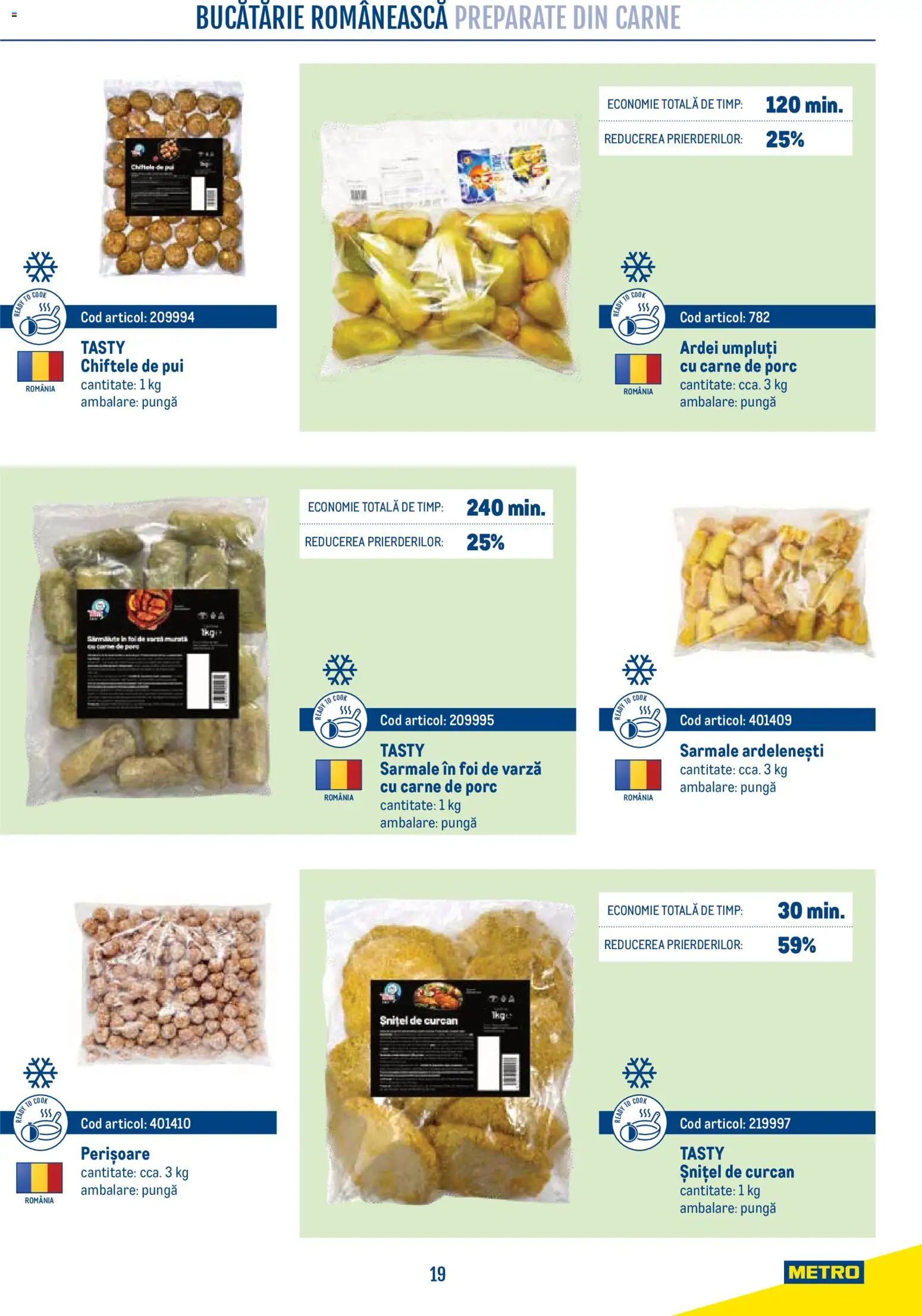 Noul catalog Metro – valabil de la 21.04.2026 | Pagină: 19 | Produse: Varză, Bucătărie, Ardei umpluți, Chiftele