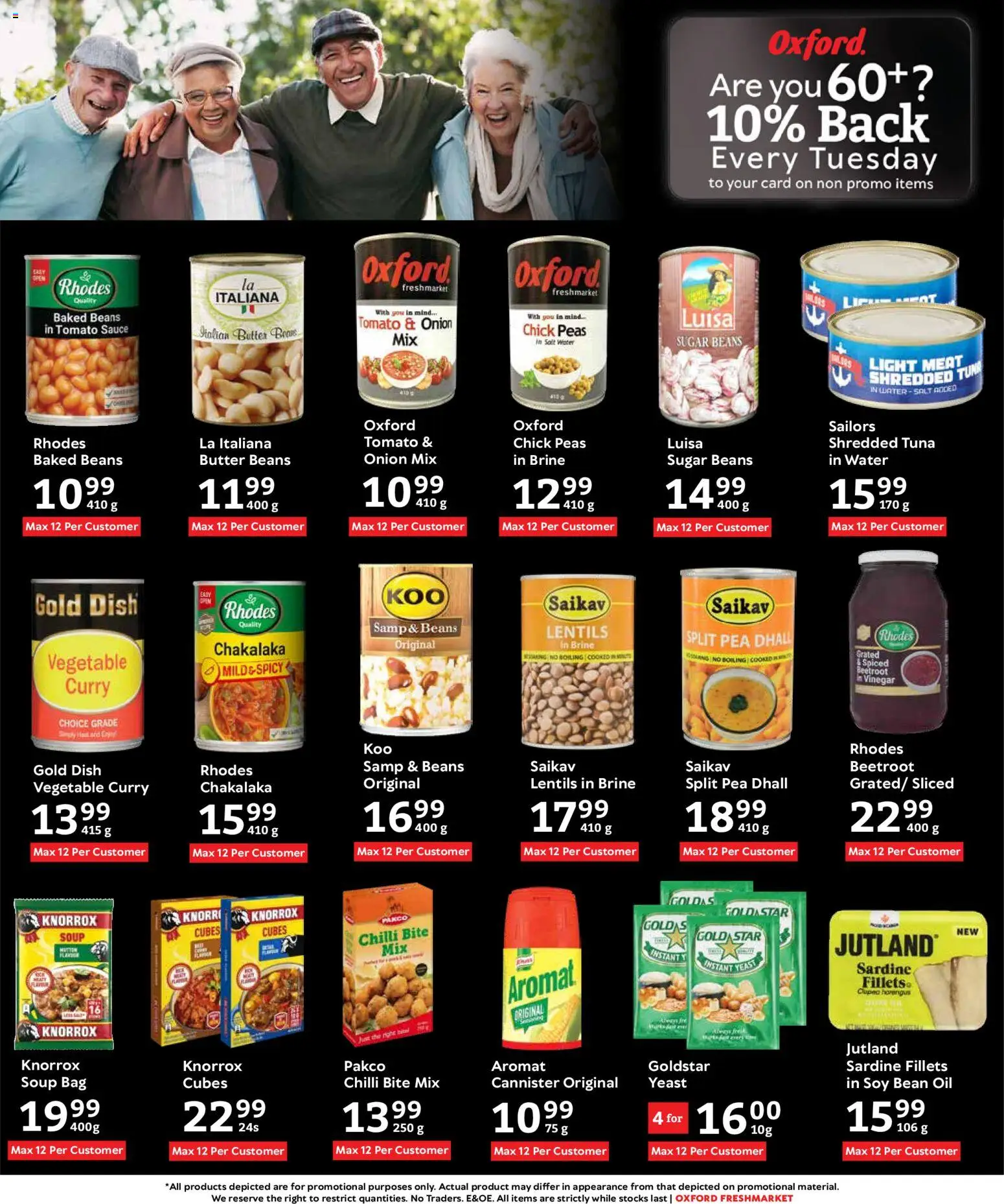New Oxford Freshmarket catalogue – valid from 14.01.2026 | Page: 13 | Products: Beans, Water, Salt, Sugar