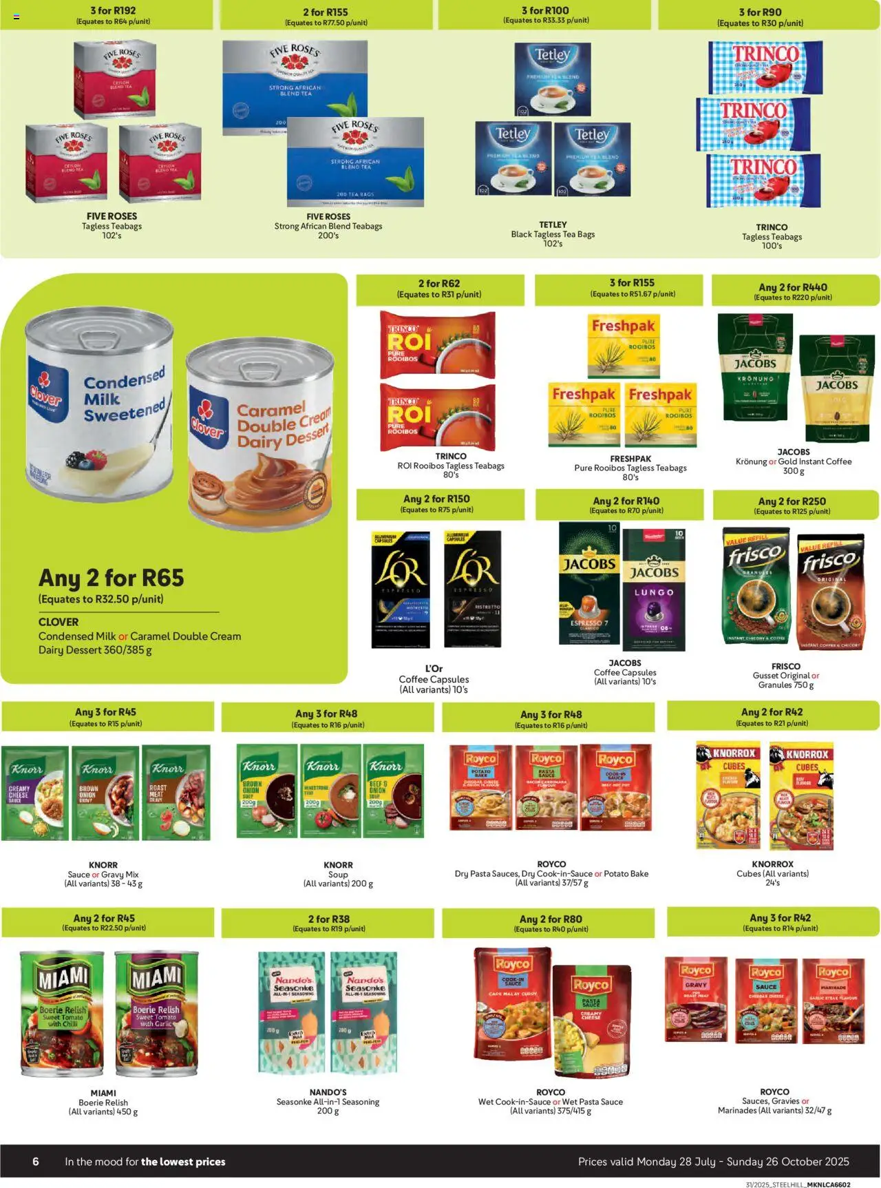 New Makro catalogue – valid from 28.07.2025 | Page: 6 | Products: Milk, Tea, Cream, Garlic