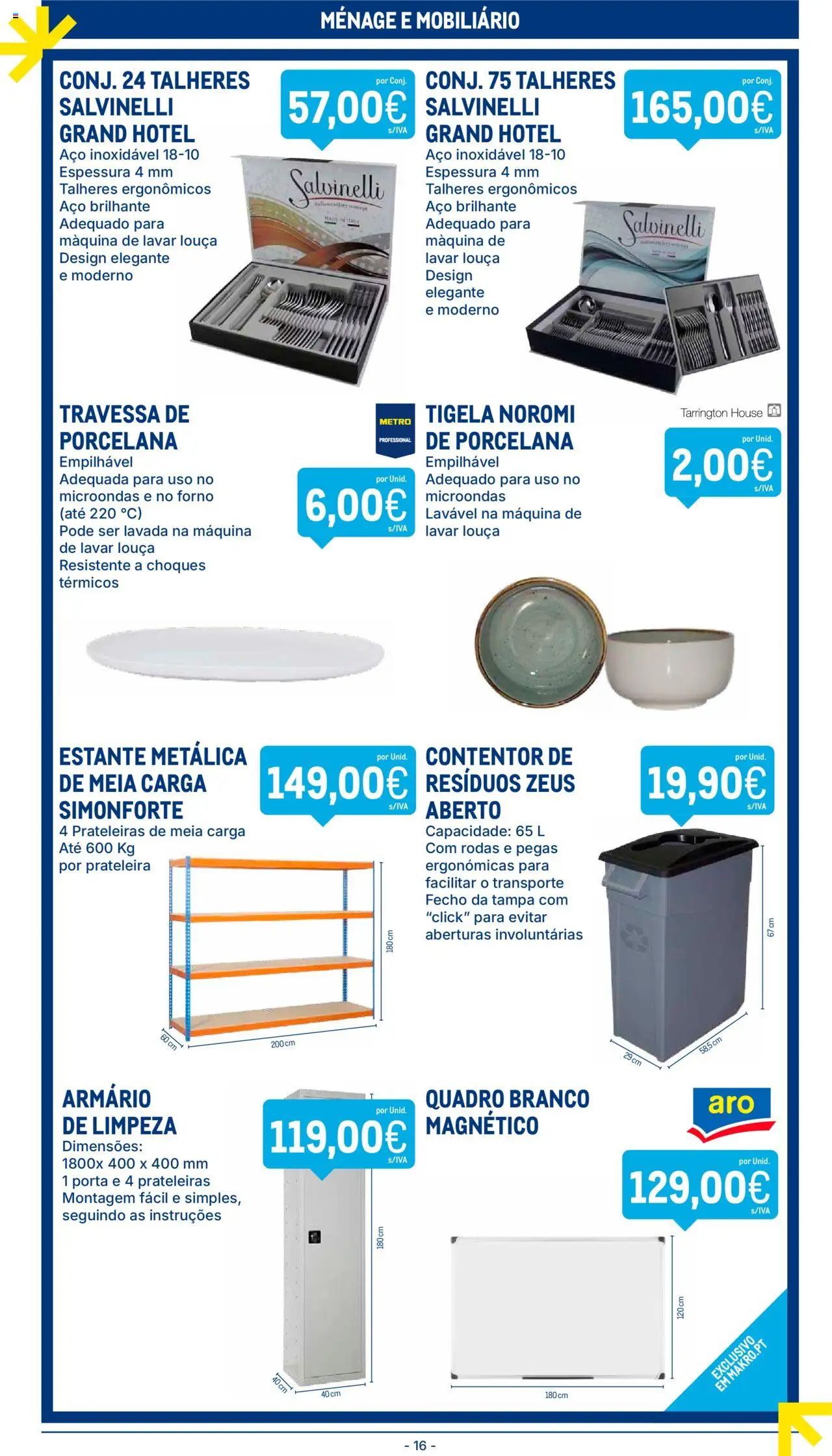 Makro folheto │ válido de 09.09.2025 | Página: 16 | Produtos: Forno, Máquina de lavar, Quadro, Microondas