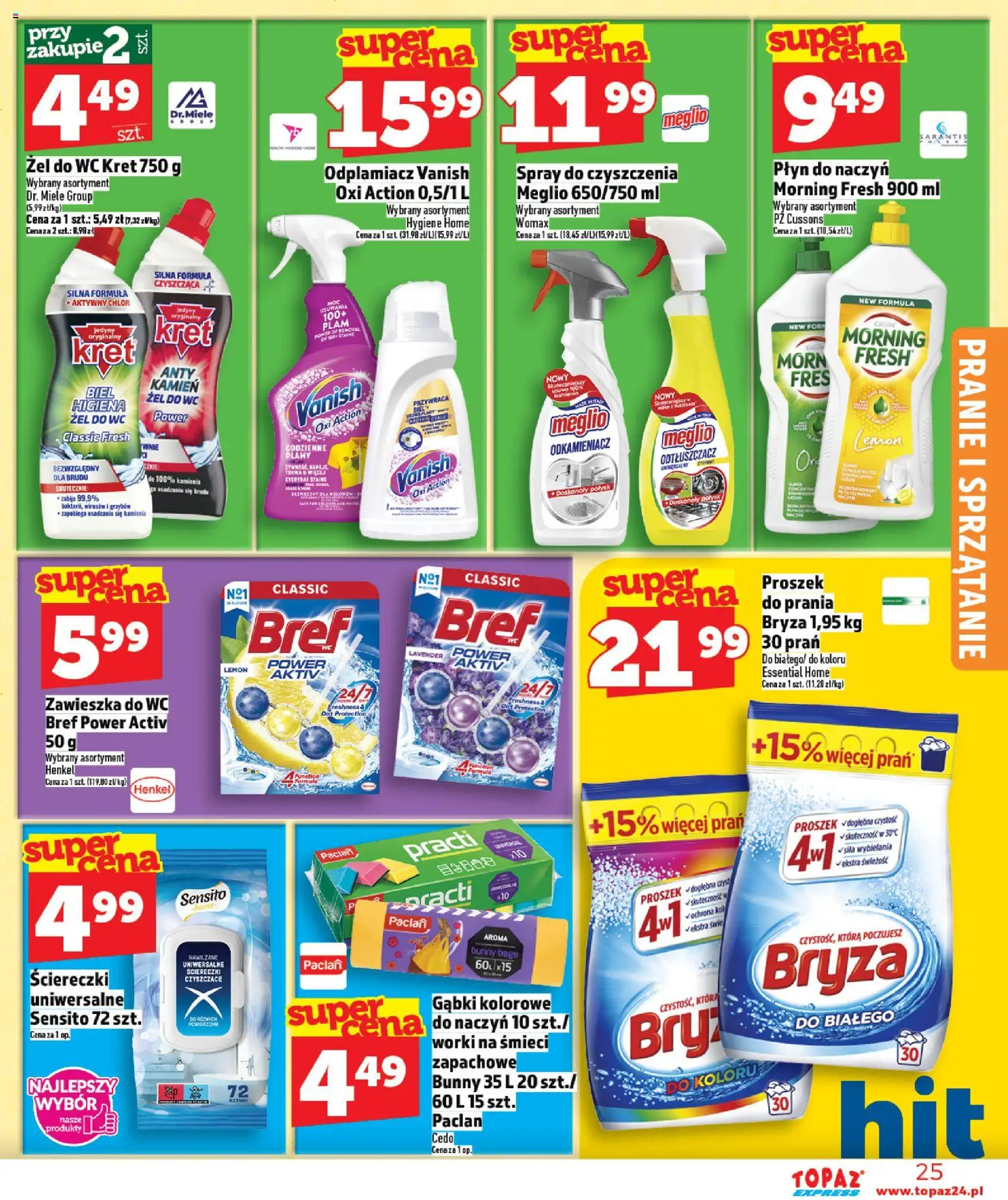 Topaz gazetka - Express od 23.04.2026 | Strona: 25 | Produkty: Meglio, Vanish, Odplamiacz
