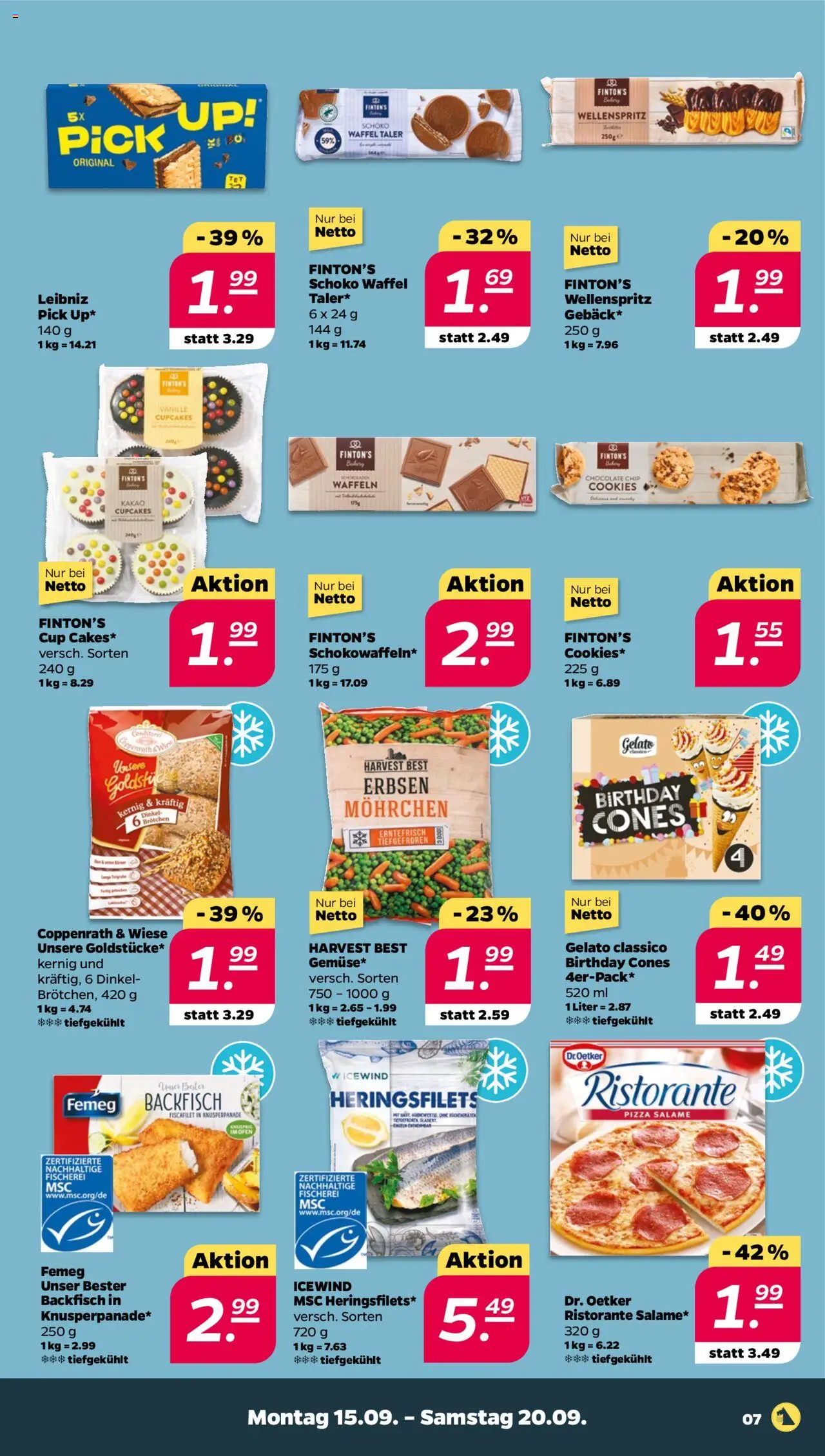 Netto Prospekt 	 – gültig ab 15.09.2025 | Seite: 7 | Produkte: Ristorante, Waffeln, Pizza, Erbsen