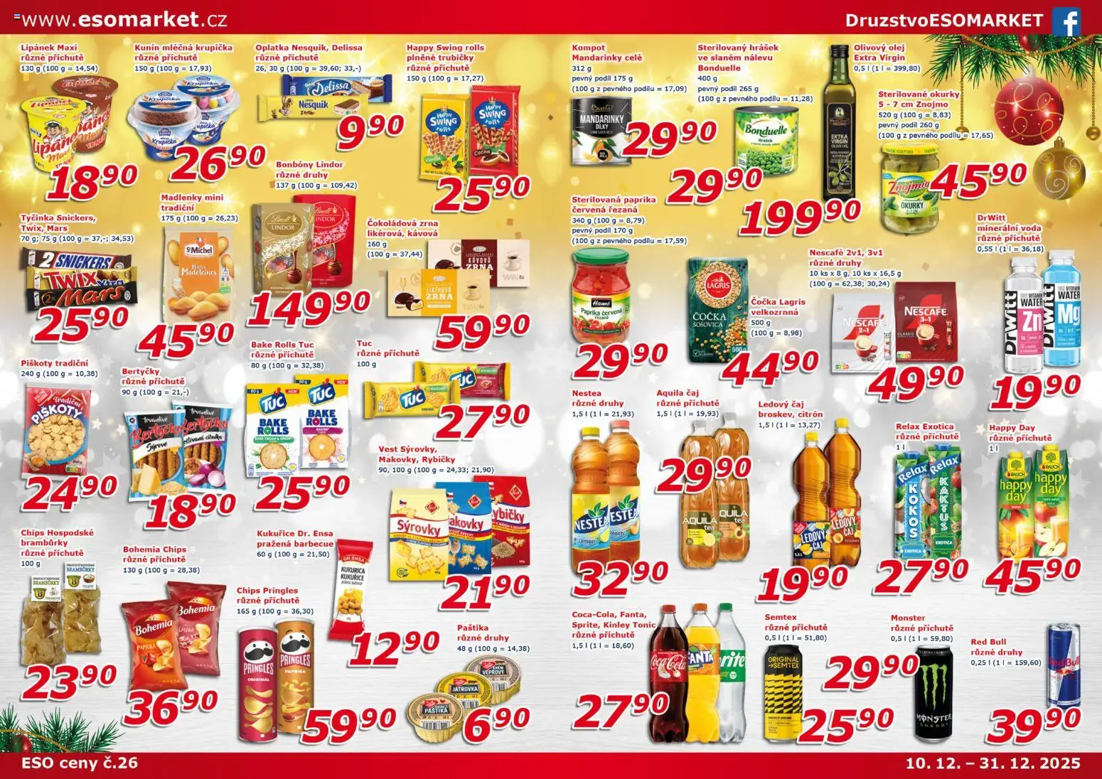 Eso market leták od 10.12.2025 | Strana: 5 | Produkty: Monster, Citron, Minerální voda, Kinley Tonic