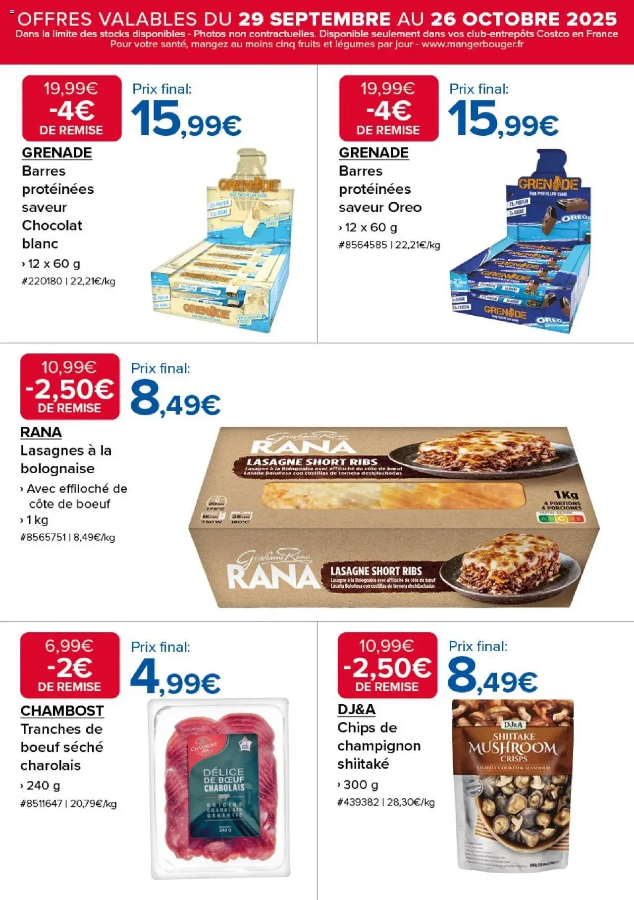 {H1} | Page: 11 | Produits: Lasagnes, Côte de bœuf, Chocolat, Champignon
