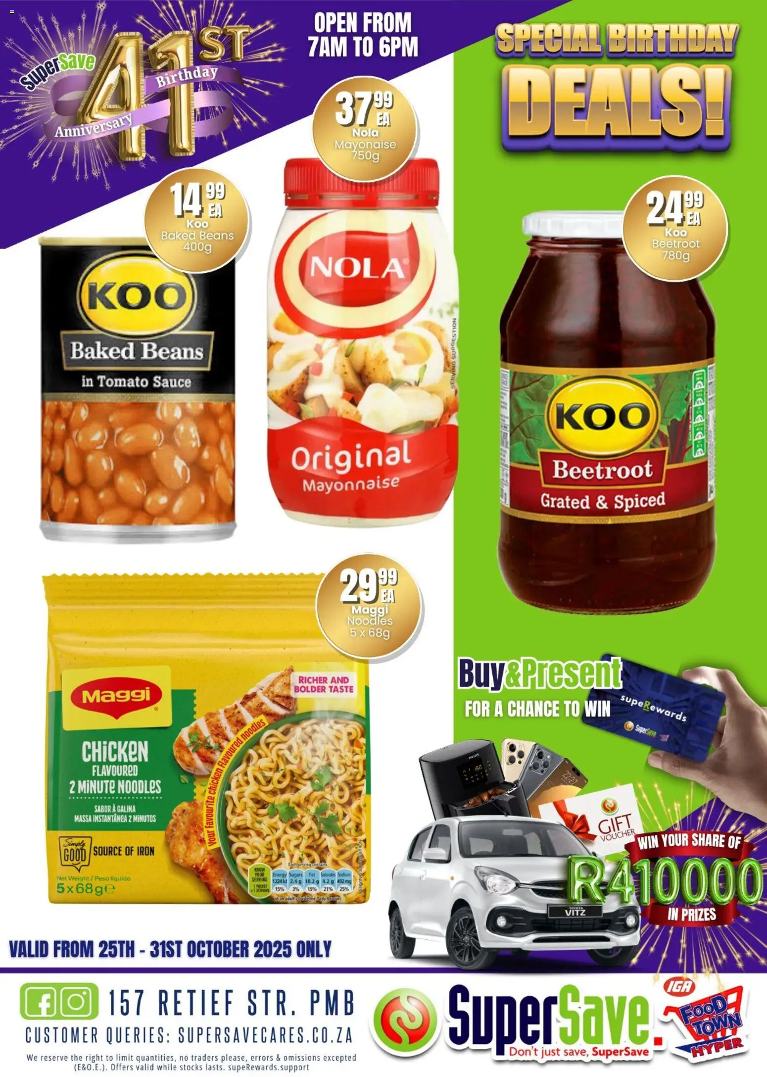 New Super Save catalogue – valid from 25.10.2025 | Page: 45 | Products: Beans, Iron, Chicken, Mayonnaise