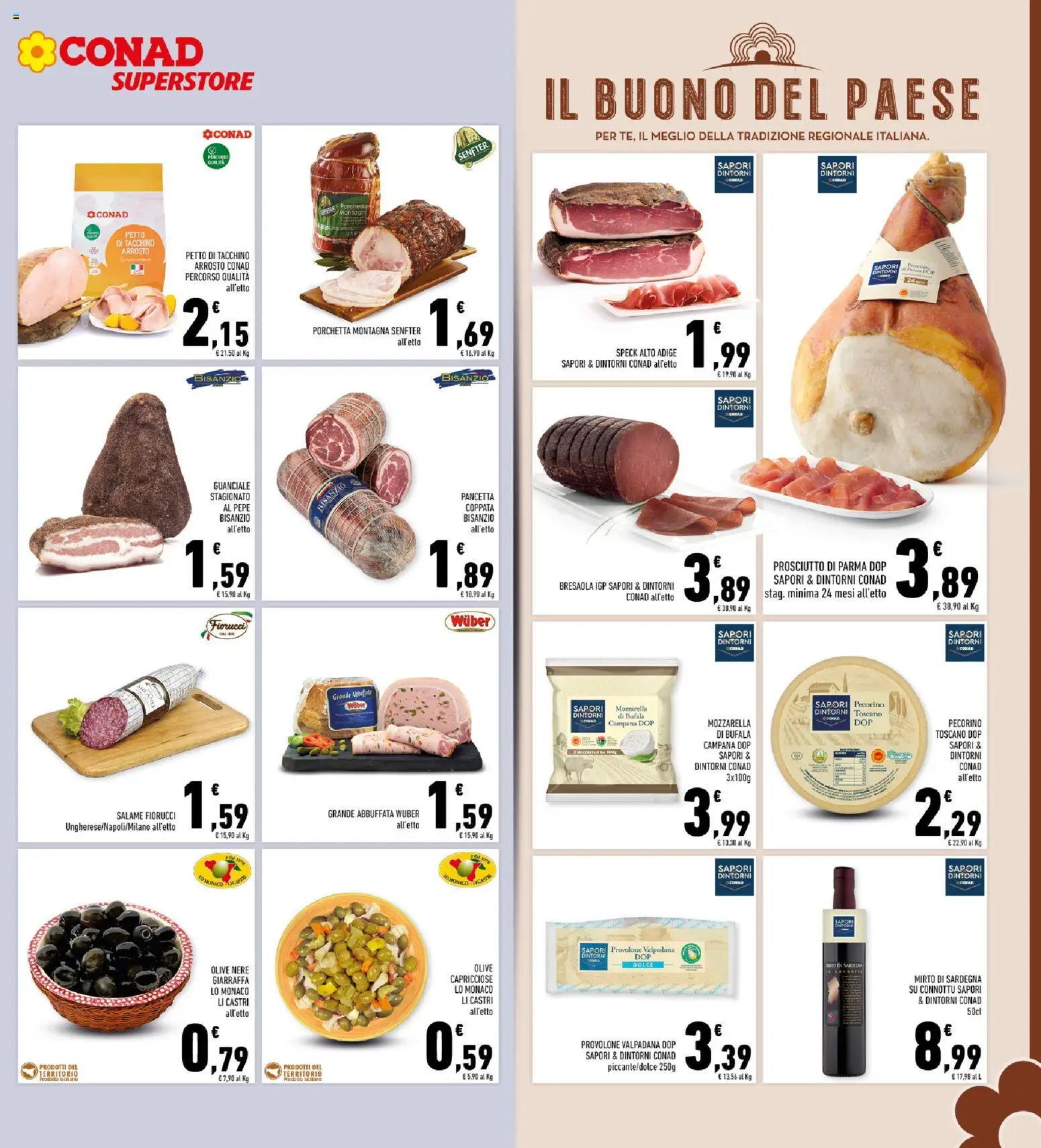 Volantino Conad del 06.11.2025 | Pagina: 11 | Prodotti: Speck, Porchetta, Tacchino, Prosciutto