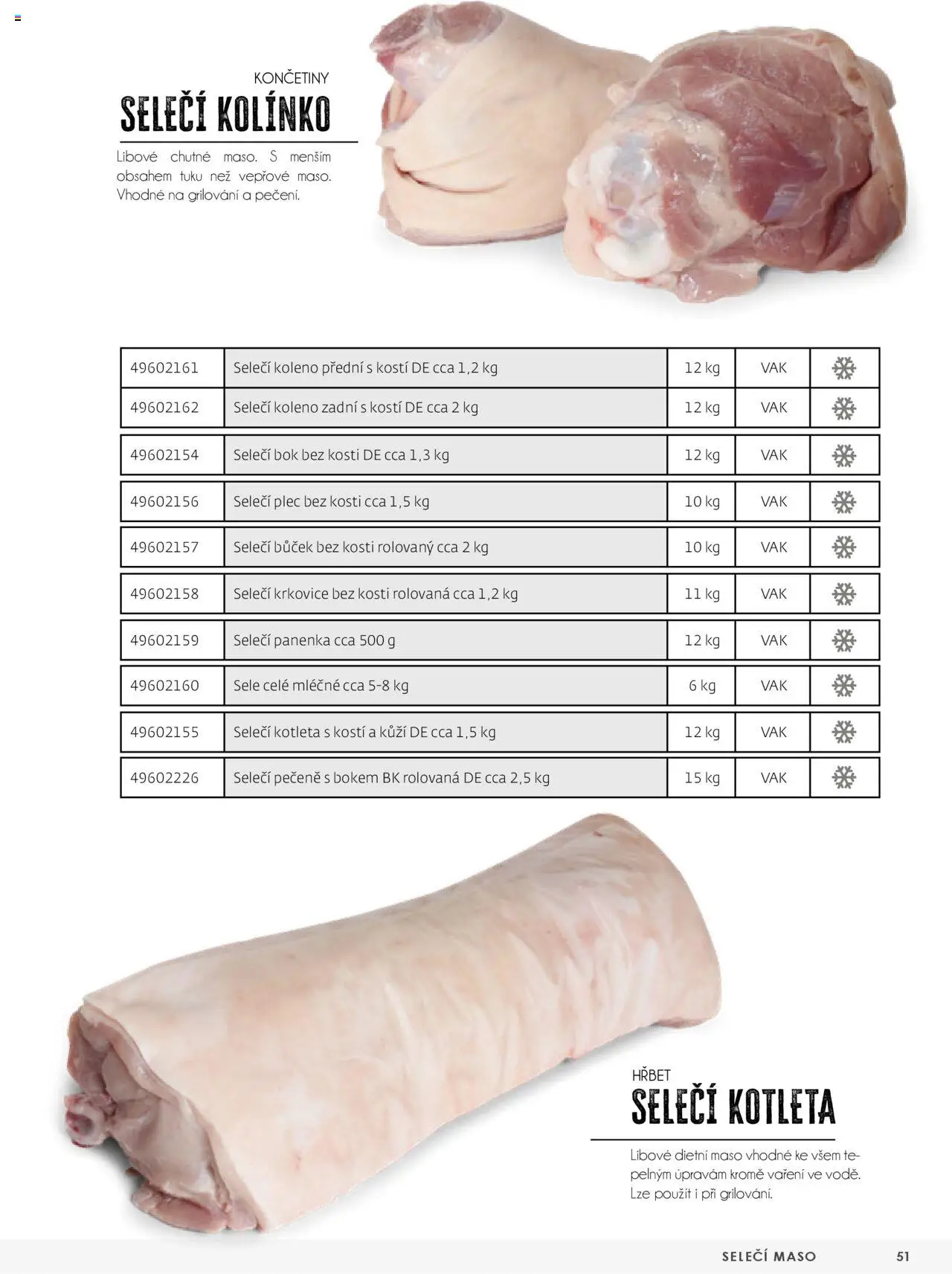 Jip katalalog - Maso 2025 od 01.01.2025 | Strana: 51 | Produkty: Panenka, Plec bez kosti, Krkovice bez kosti, Maso