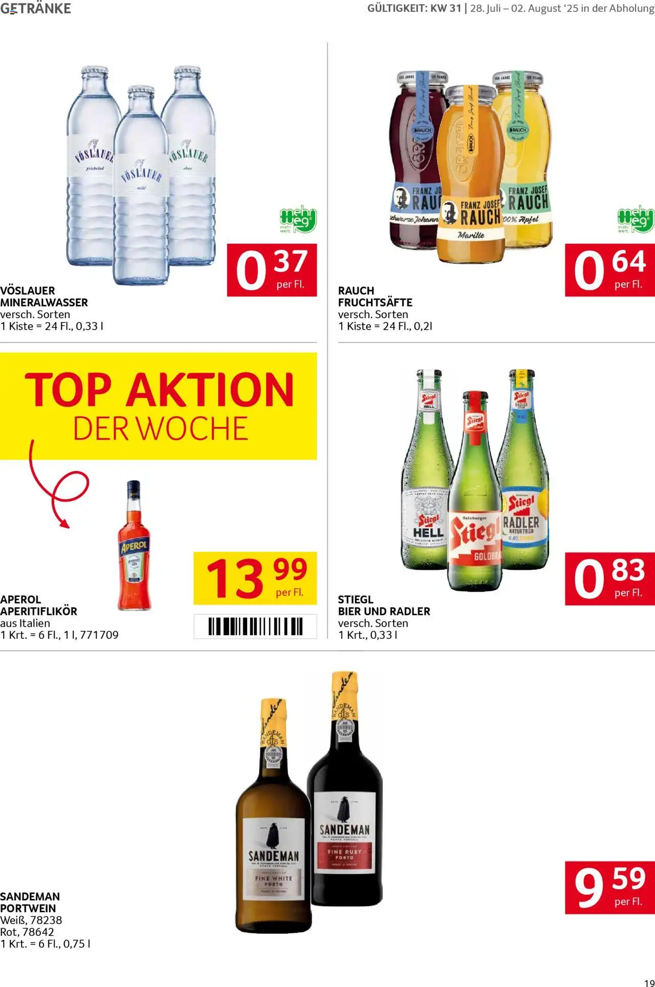 Transgourmet Flugblatt gültig ab 27.07.2025 | Seite: 19 | Produkte: Bier, Äpfel