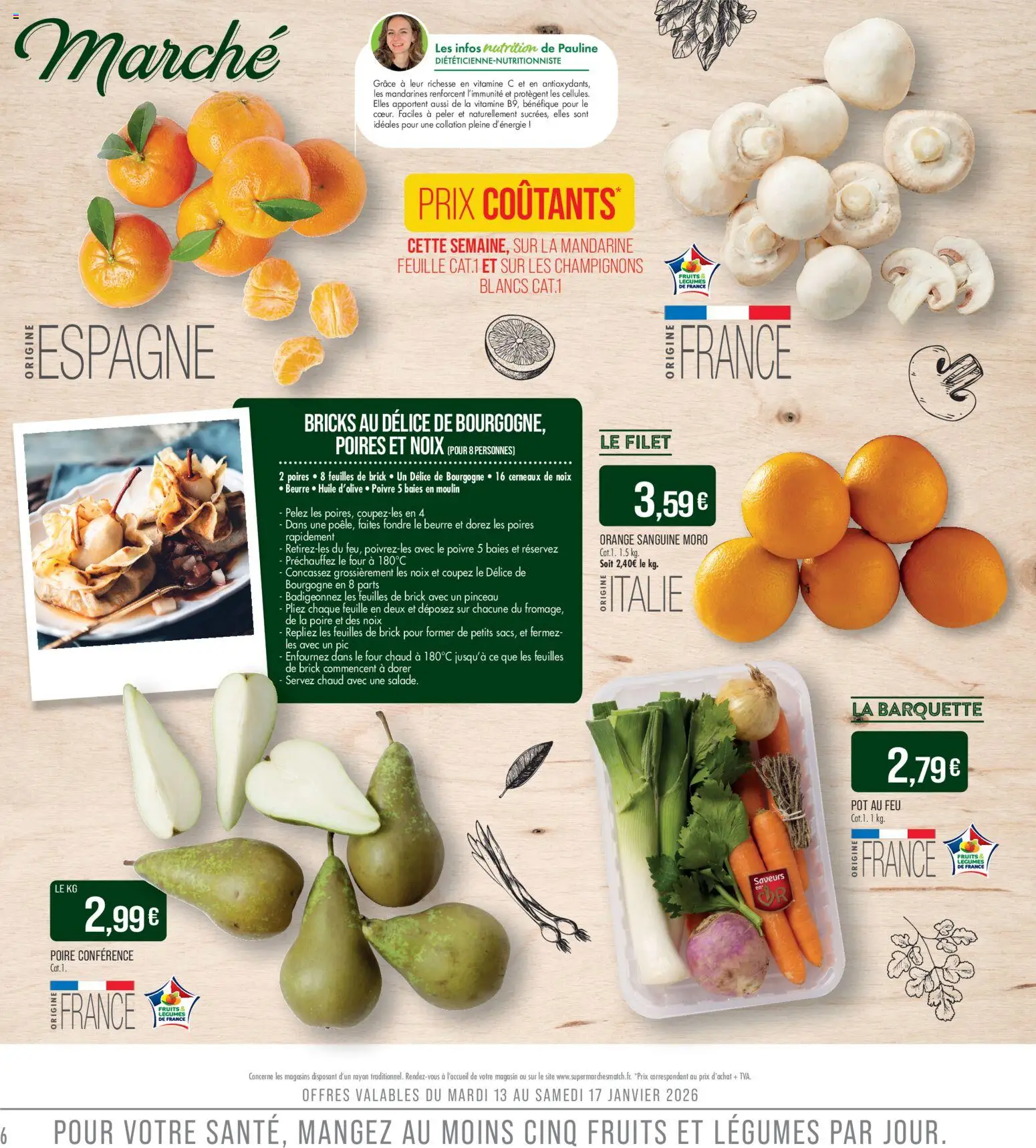 {H1} | Page: 6 | Produits: Poire, Four, Pinceau, Poivre