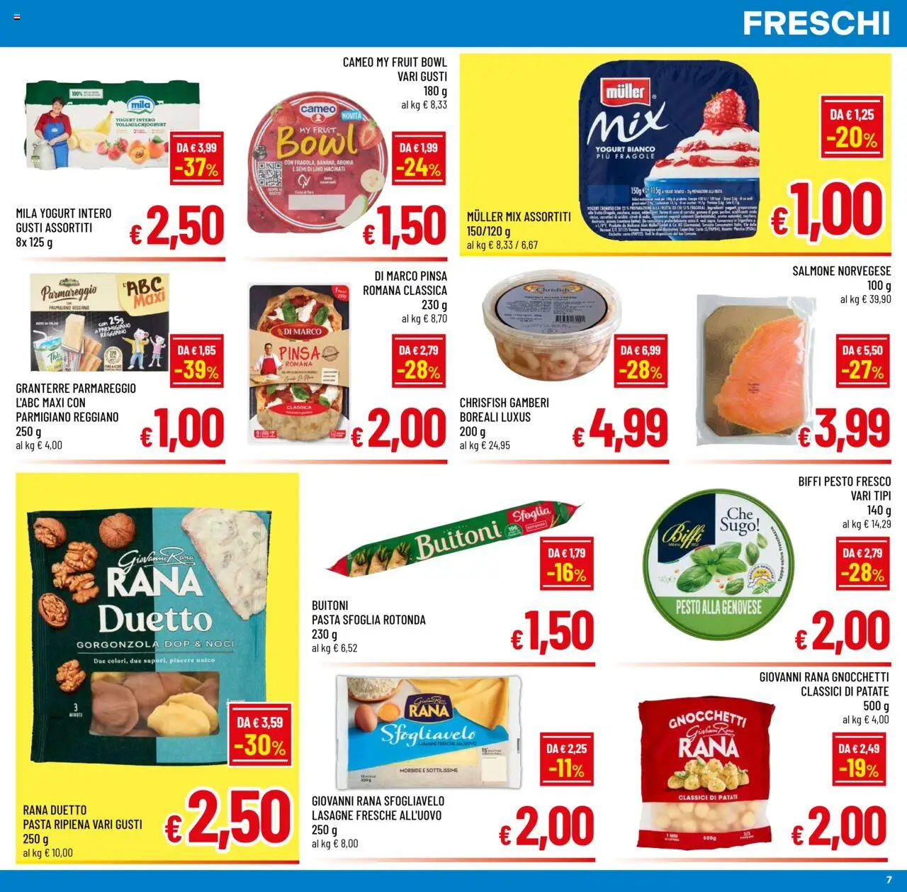 Volantino A&O del 06.08.2025 | Pagina: 7 | Prodotti: Yogurt, Noci, Pesto, Gnocchetti