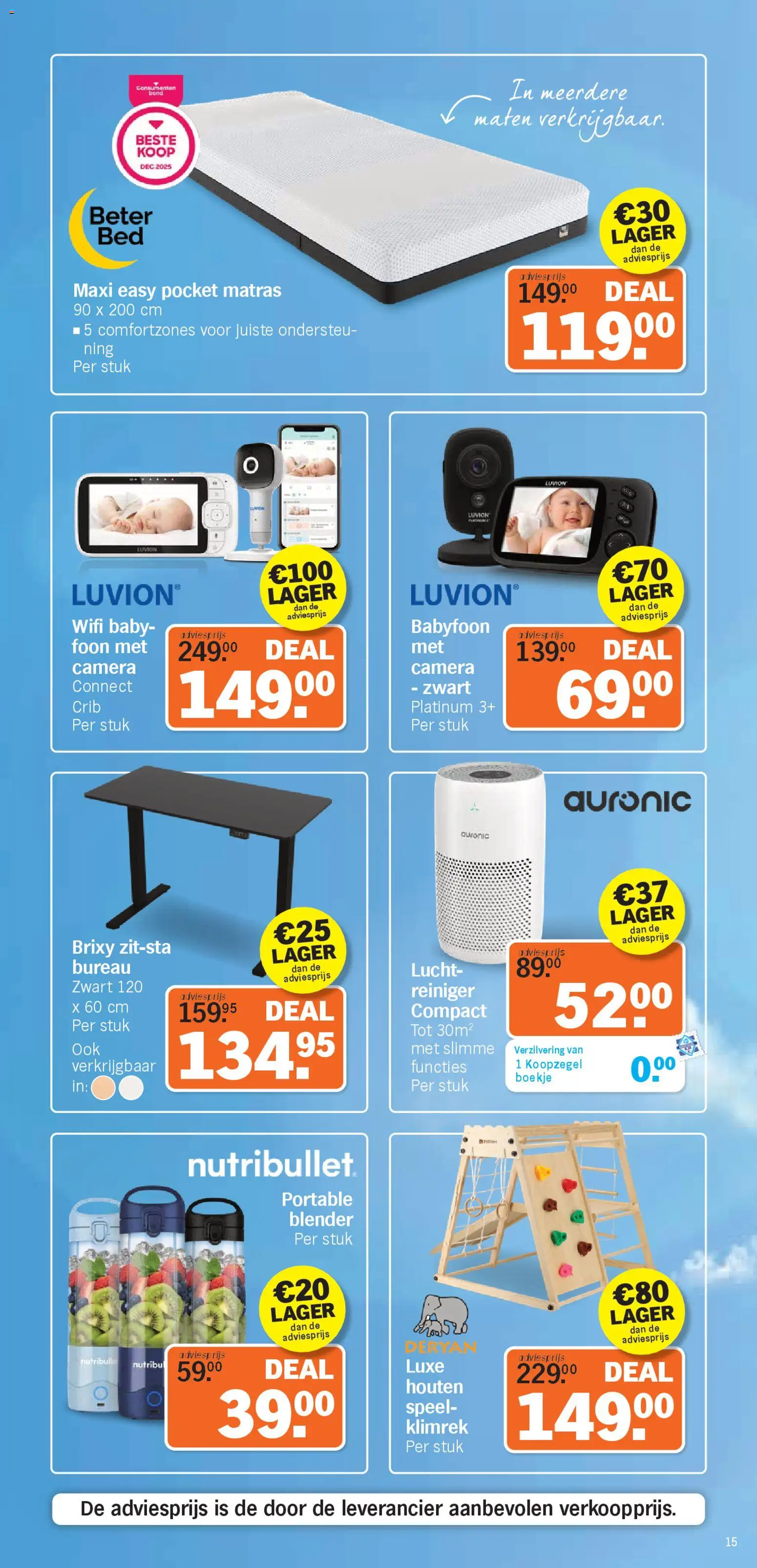 {H1} | Pagina: 15 | Producten: Monitor, Camera, Bed, Matras