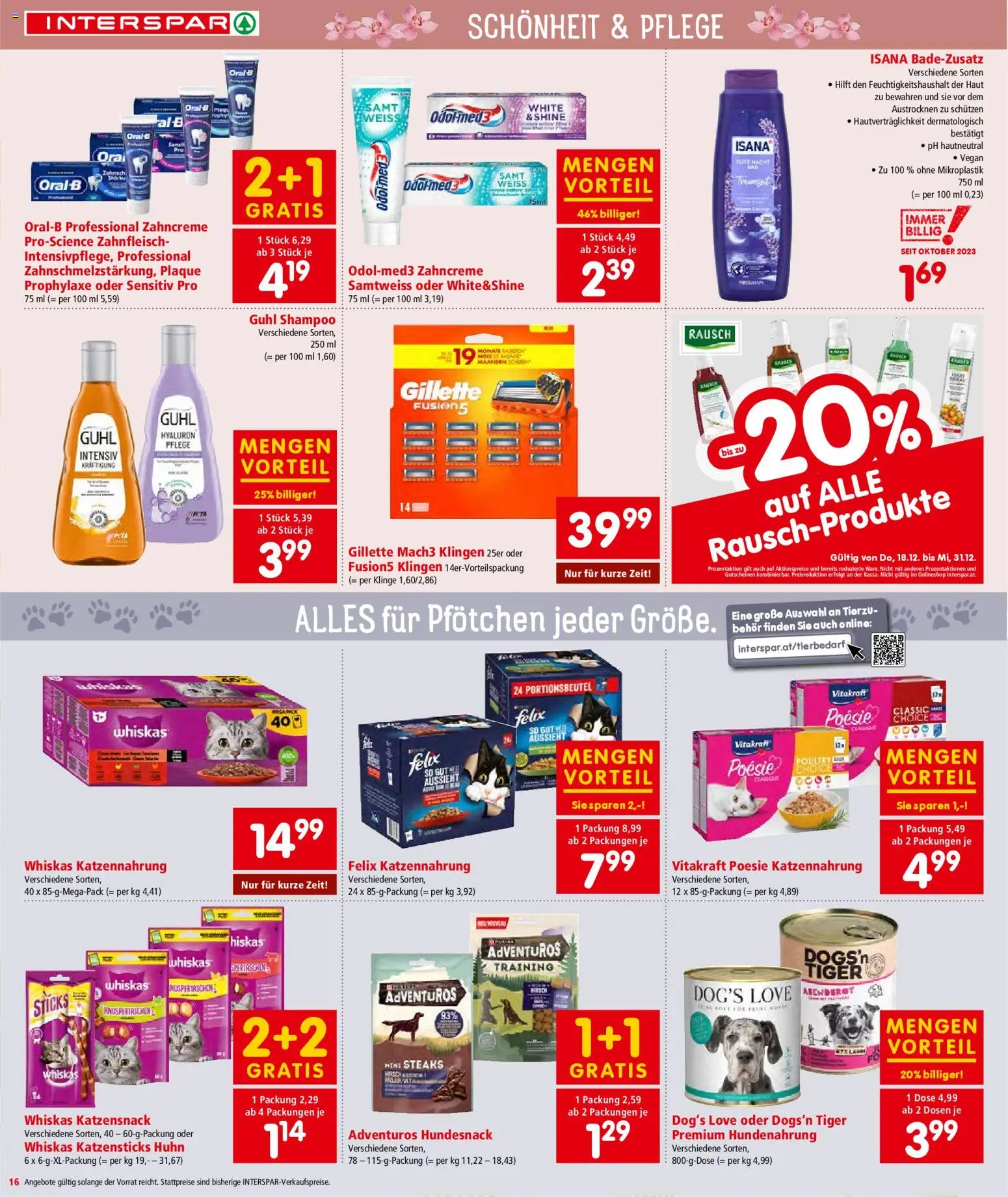 Interspar Flugblatt - Kärnten gültig ab 18.12.2025 | Seite: 16 | Produkte: Shampoo