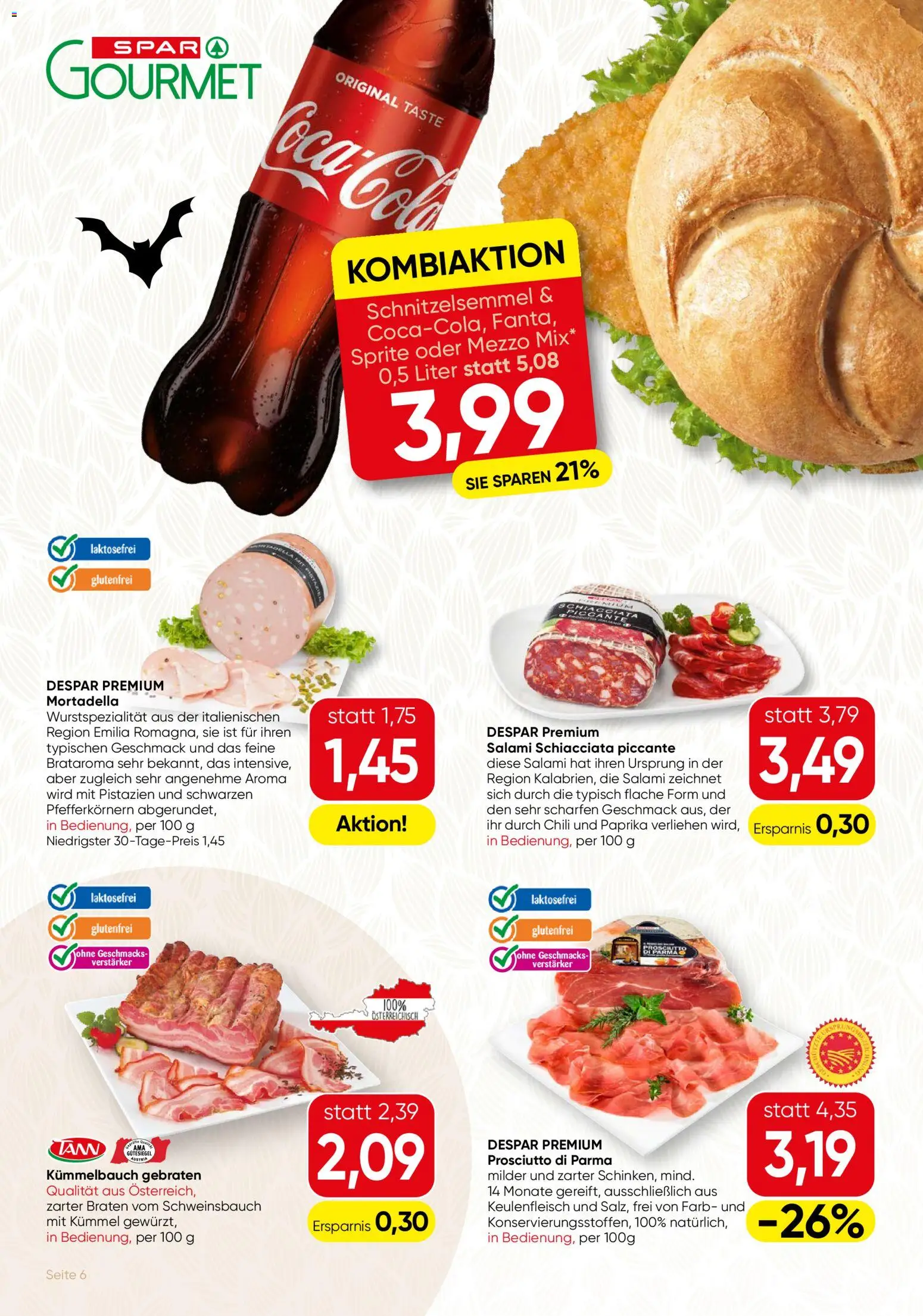 SPAR Gourmet Flugblatt Burgenland gültig ab 23.10.2025 | Seite: 6 | Produkte: Chili, Salami