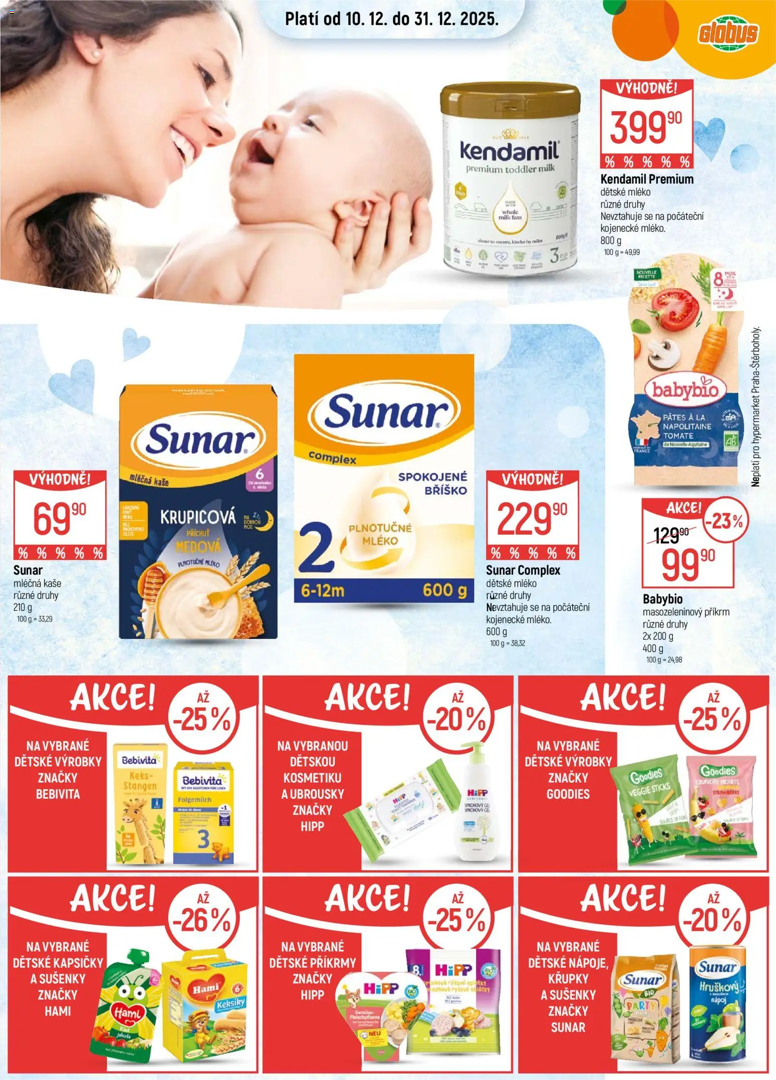Globus leták - České Budějovice od 10.12.2025 | Strana: 20 | Produkty: Veggie, Sunar Complex, Kinder, Hami
