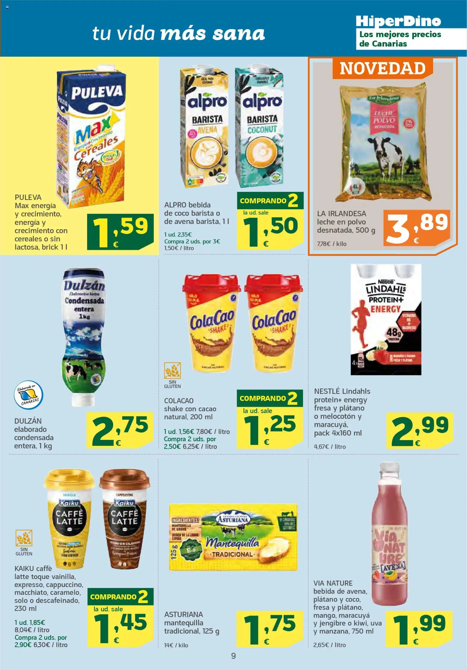 HiperDino folleto │ válido desde el 24.02.2026 | Página: 9 | Productos: Polvo, Cereales, Συσκευή ροής, Φρυγανιές σικάλεως