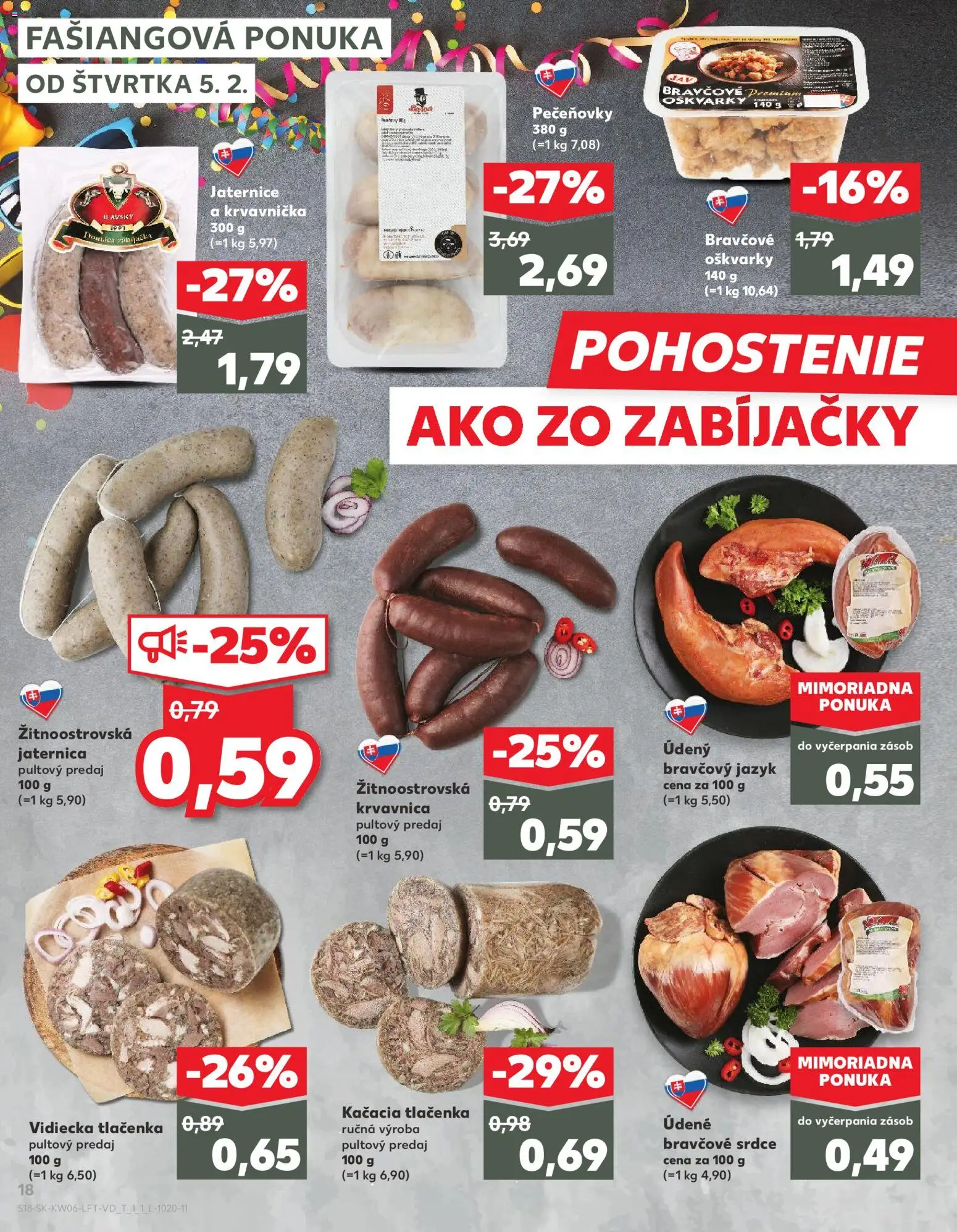 Kaufland SK akciós ujság - amely érvényes a következő dátumtól: 05.02.2026 | Oldal: 18