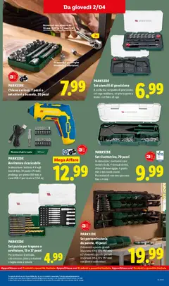 Anteprima del volantino PARKSIDE Avvitatore ricaricabile, In dotazione: batteria 4 V agli ioni di litio, 14 punte (25 mm), prolunga per punte (60 mm) e cavo USB-C per ricarica (1,50 m) valido a partire dal 30.03.2026 | Pagina: 41