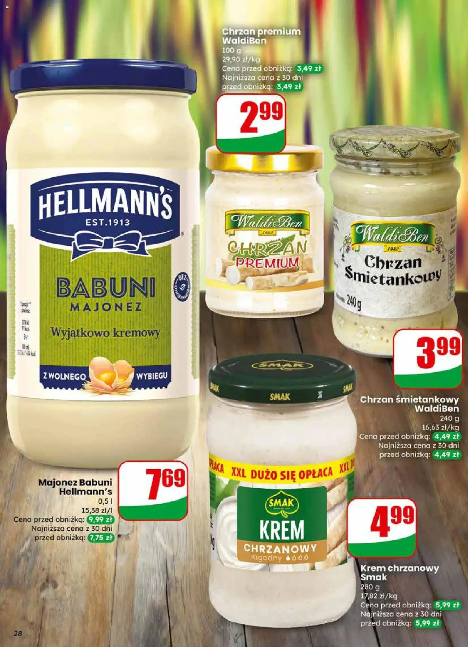 Dino gazetka od 01.04.2026 | Strona: 28 | Produkty: Chrzan, Krem, Majonez