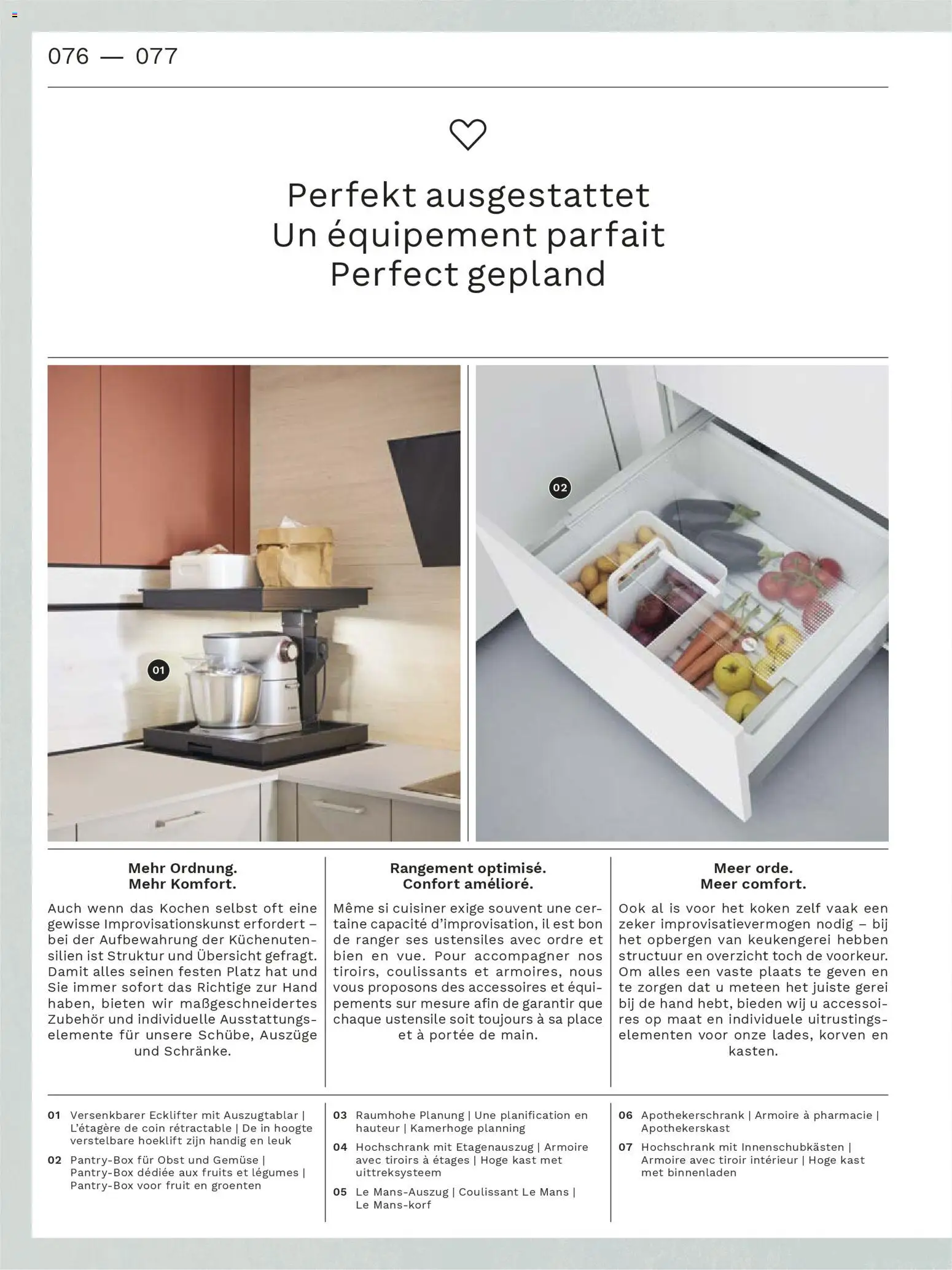 Ostermann Interline Küchenprospekt 2026 – gültig ab 01.01.2026 | Seite: 76 | Produkte: Hochschrank, Gemüse, Obst