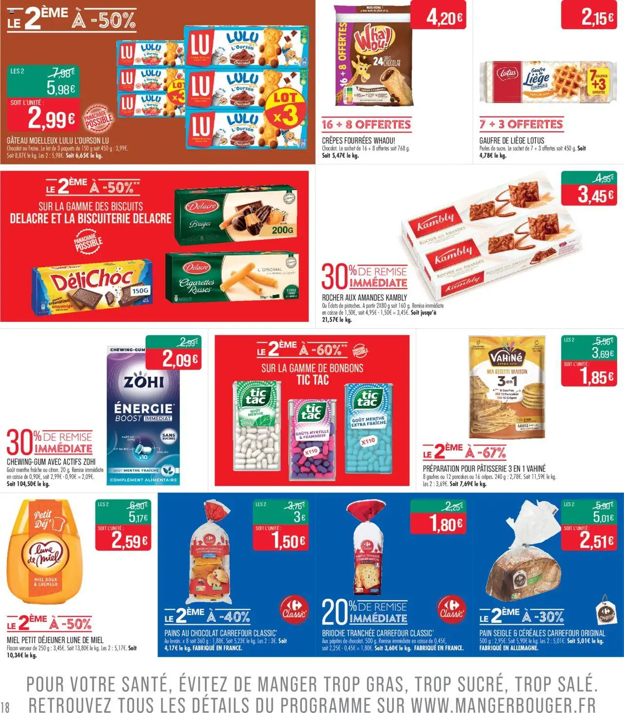  | Page: 18 | Produits: Gaufres, Céréales, Biscuits, Amandes