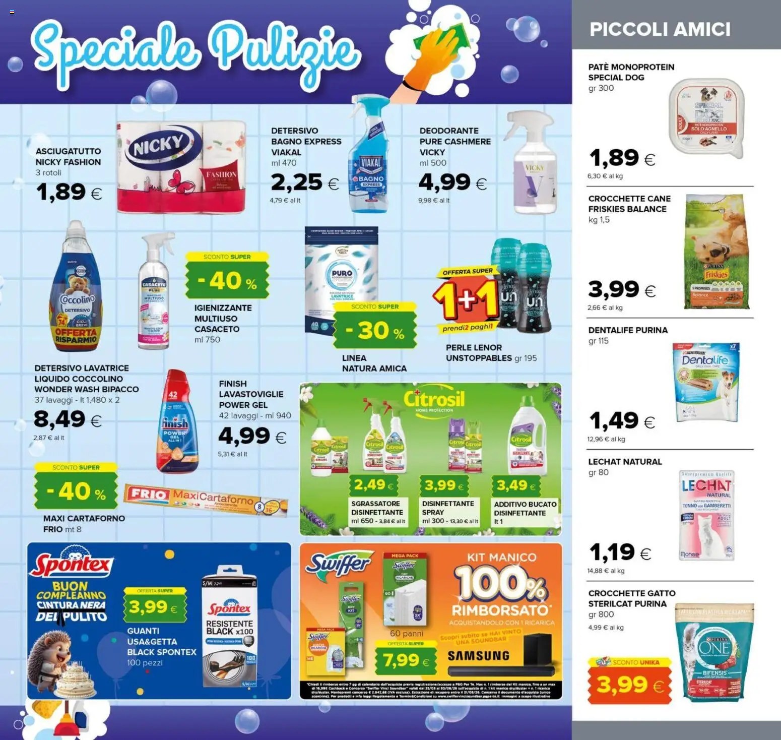 Volantino Oasi del 07.04.2026 | Pagina: 21 | Prodotti: Lavatrice, Crocchette gatto, Agnello, Samsung