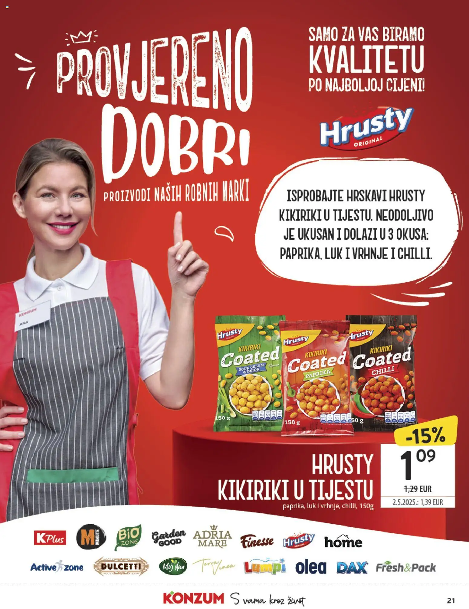 Konzum katalog | vrijedi od 27.12.2025 | Stranica: 21 | Proizvodi: Paprika, Kikiriki, Luk