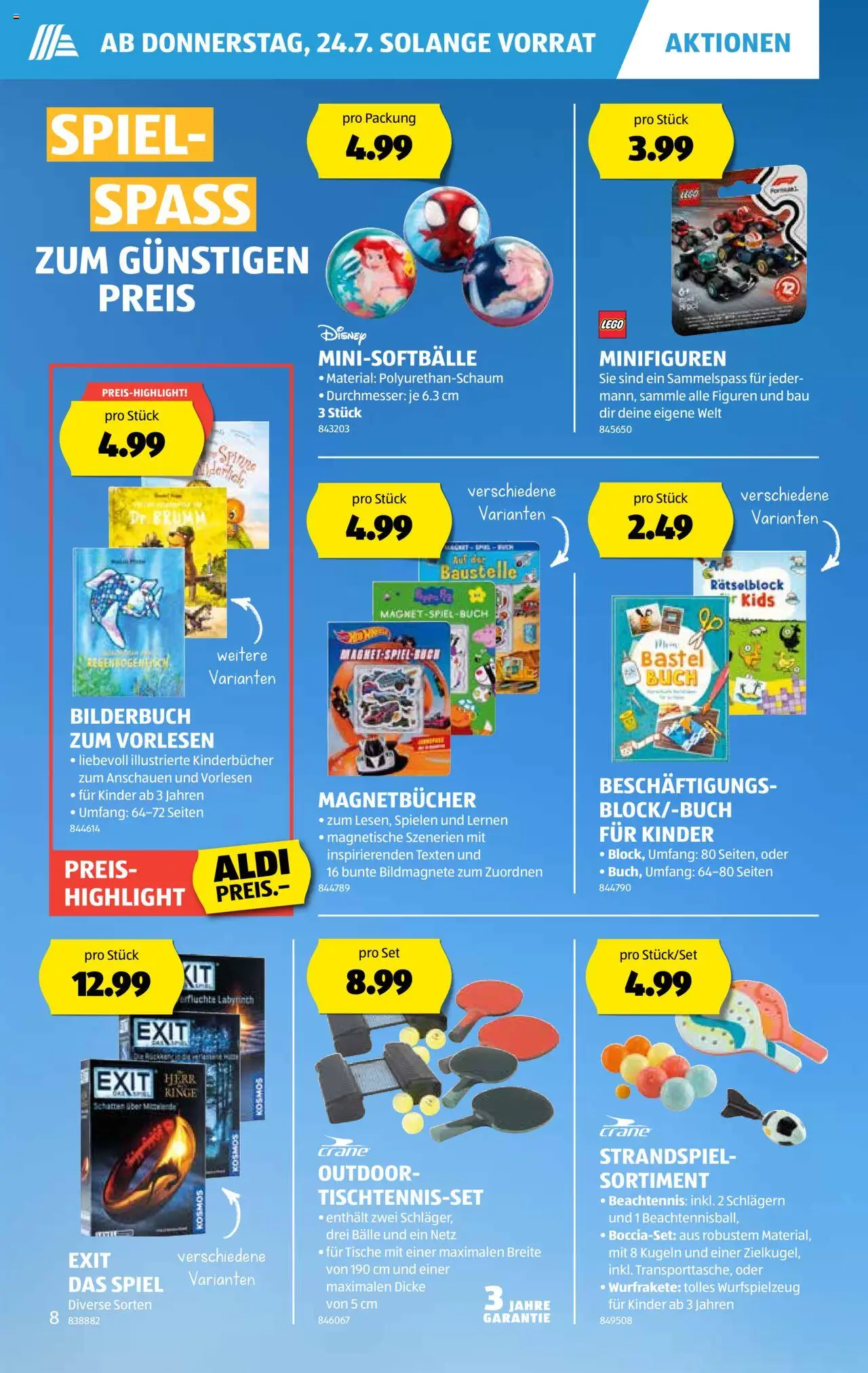Aldi Aktionen ab 24.07.2025 | Seite: 9 | Produkte: Spiel