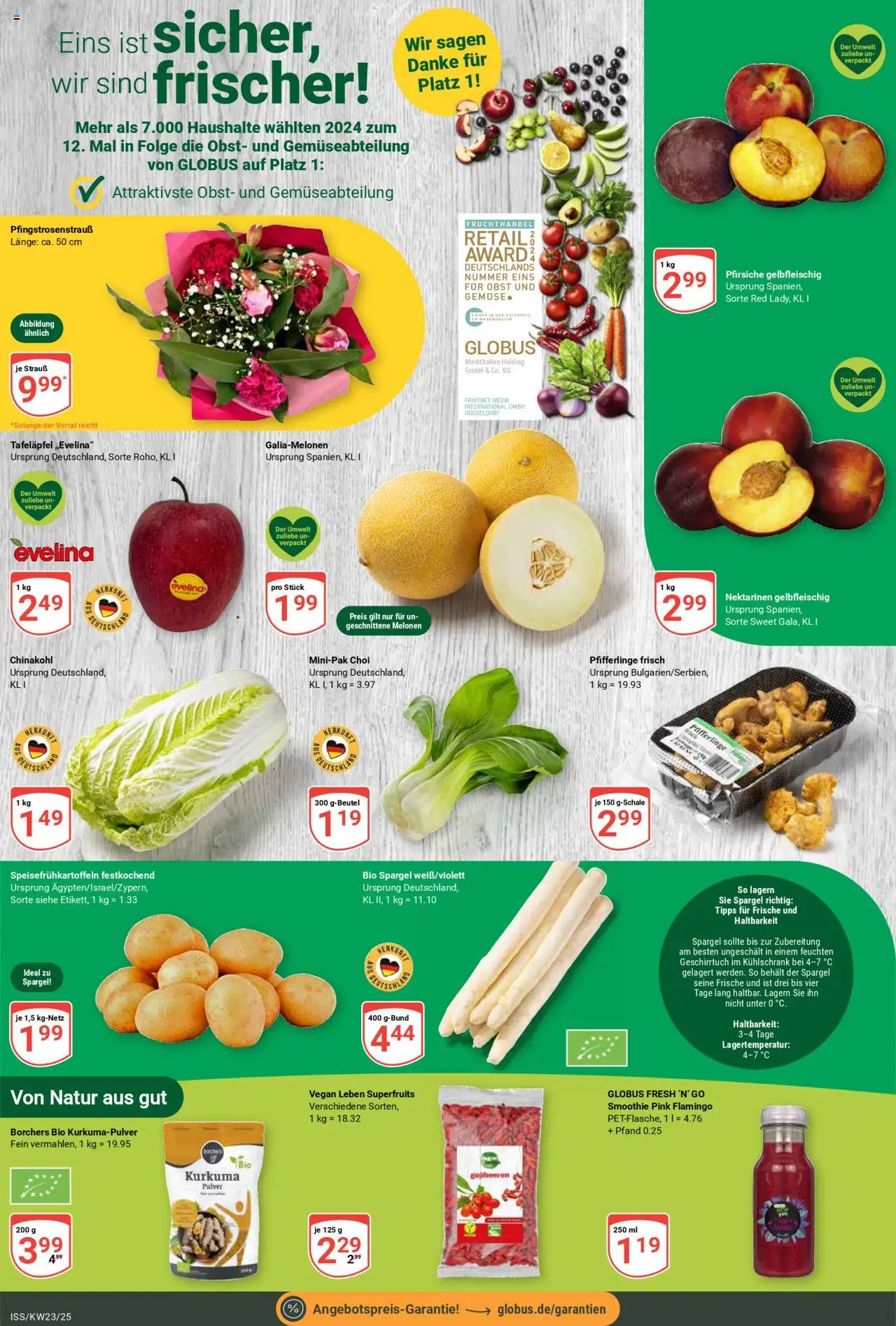 Globus Prospekt 	 - gültig ab dem 02.06.2025 | Seite: 4 | Produkte: Nektarinen, Spargel, Gemüse, Obst