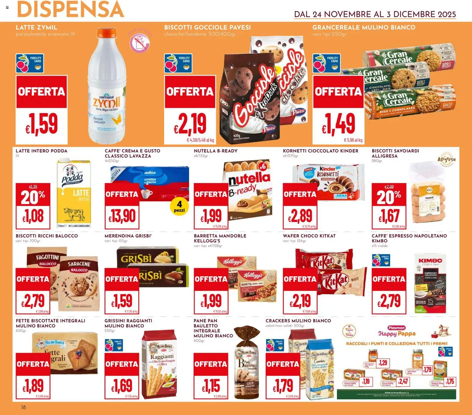 Volantino Pan del 24.11.2025 | Pagina: 18 | Prodotti: Riso, Biscotti, Mandorle, Crackers