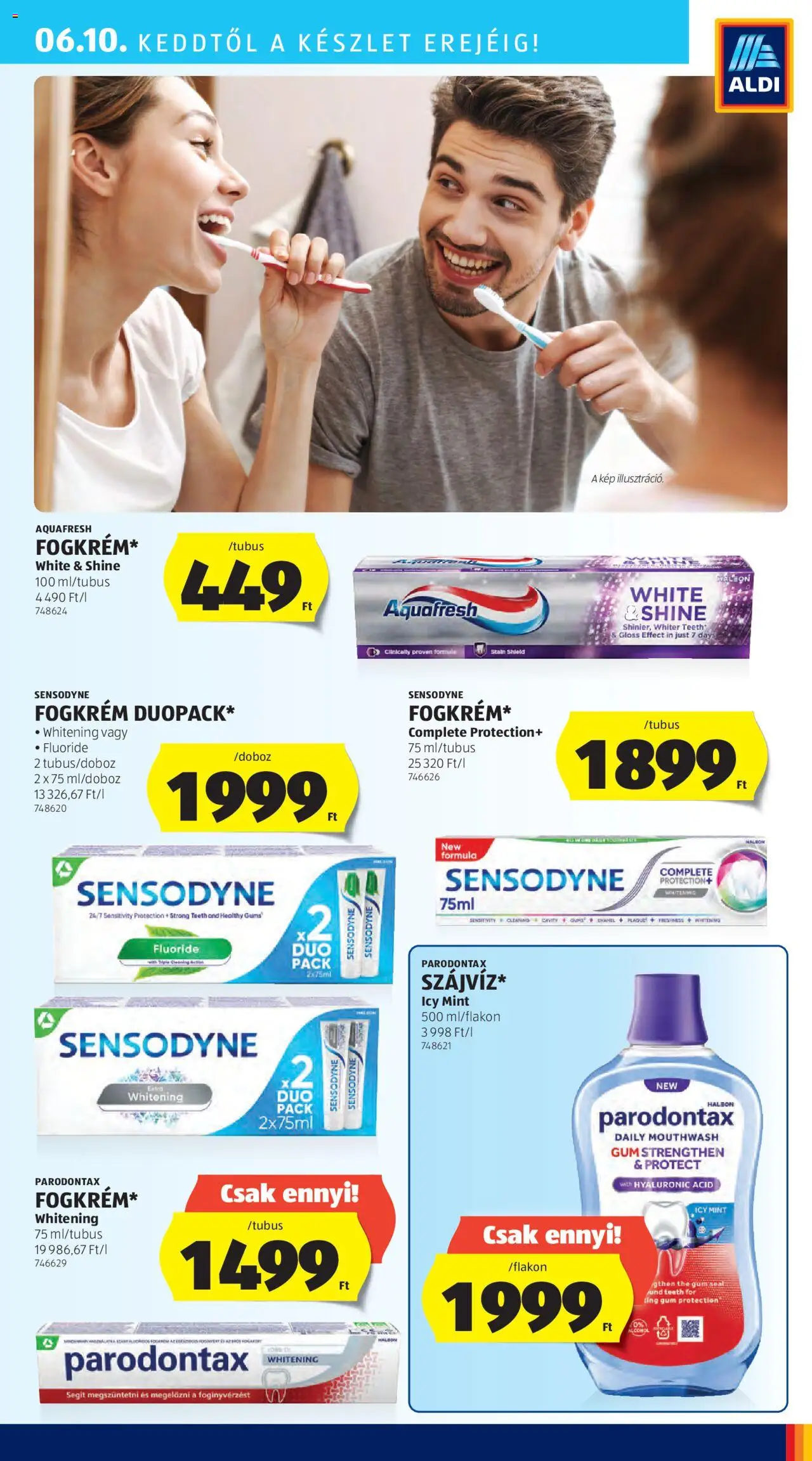 Aldi akciós ujság - amely érvényes a következő dátumtól: 05.06.2025 | Oldal: 39 | Termékek: Fogkrém