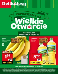 Pogląd oferty "Delikatesy Centrum Gazetka - Warszawa Otwarcie" - ważna od 09.10.2025