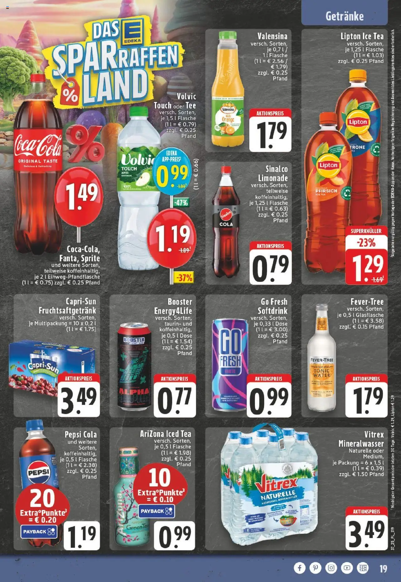 Edeka prospekt Xanten	 – gültig ab 07.09.2025 | Seite: 19 | Produkte: Sprite, Mineralwasser, Valensina, Pepsi