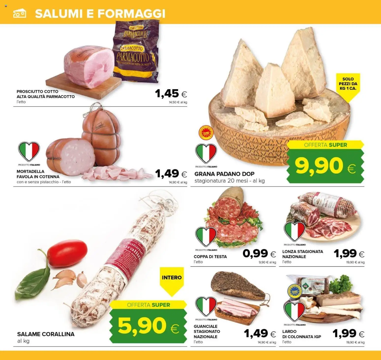 Volantino Oasi del 26.03.2026 | Pagina: 16 | Prodotti: Salame, Prosciutto, Grana Padano, Guanciale