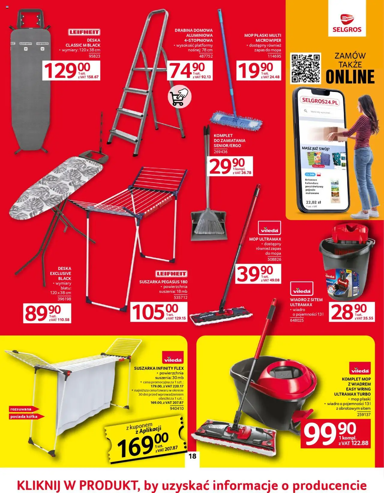Selgros cash&carry Gazetka - Oferta przemysłowa od 05.06.2025 | Strona: 20 | Produkty: Suszarka, Drabina, Kalendarz, Vileda