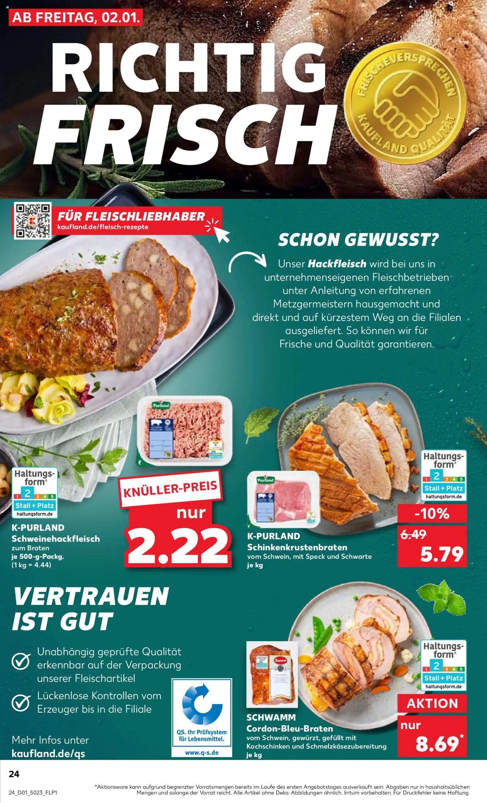 Kaufland prospekt Völklingen	 – gültig ab 02.01.2026 | Seite: 24 | Produkte: Hackfleisch
