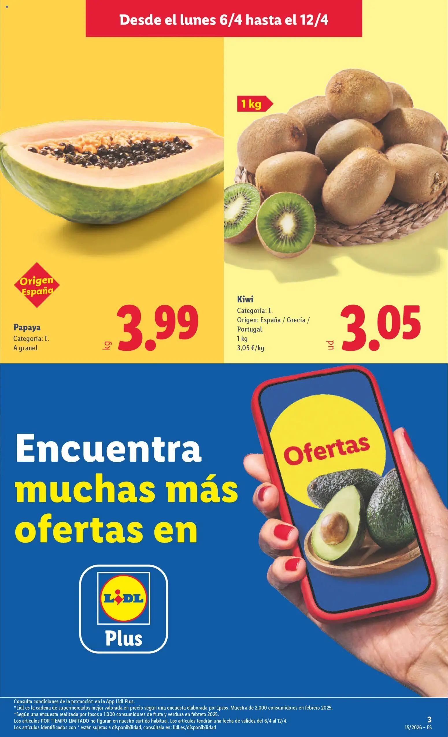 Lidl folleto │ válido desde el 06.04.2026 | Página: 3 | Productos: Kiwi