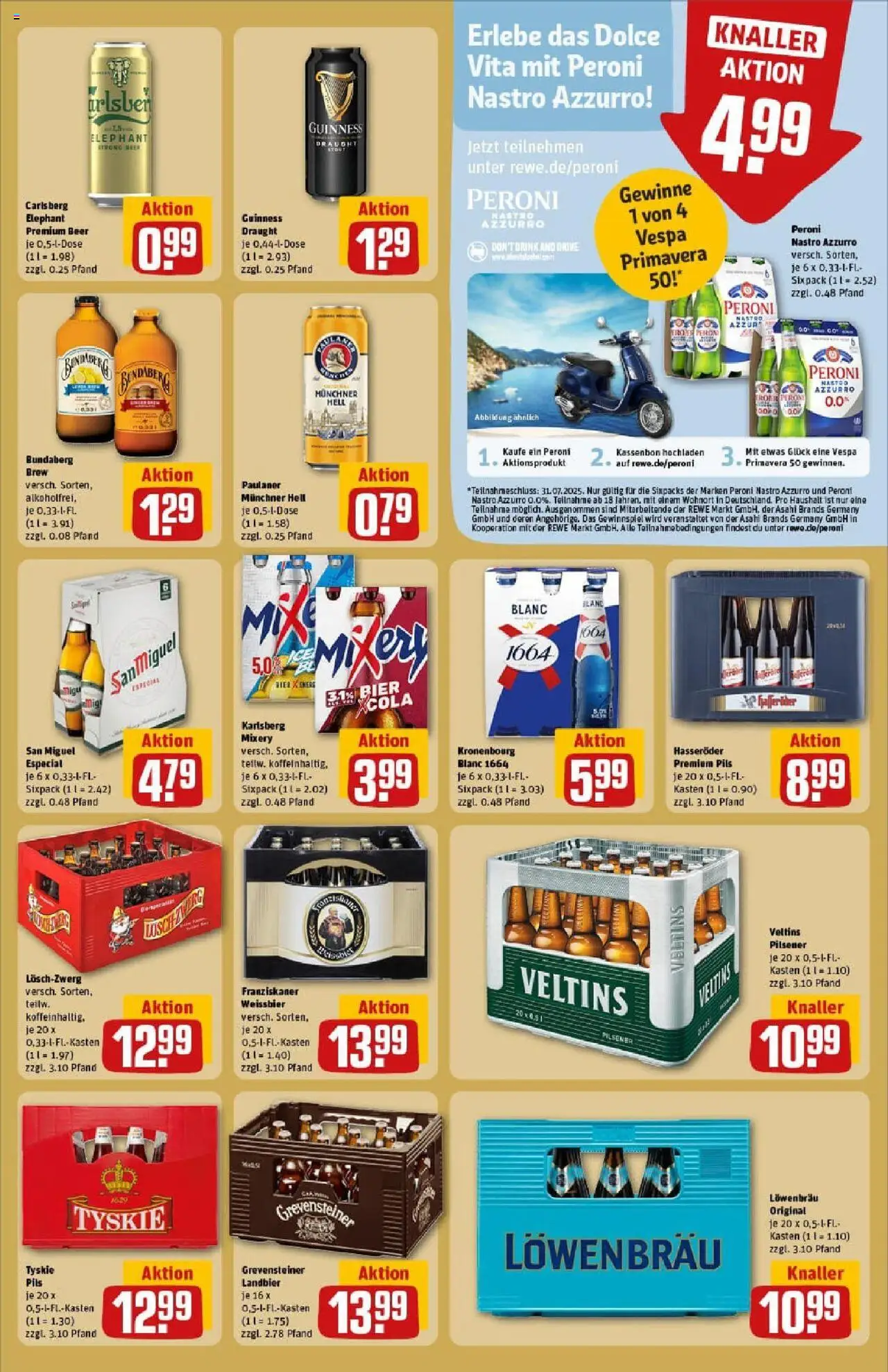 Rewe prospekt Dachau	 - gültig ab dem 13.07.2025 | Seite: 27 | Produkte: Mixer, Tyskie, Cola, Weißbier