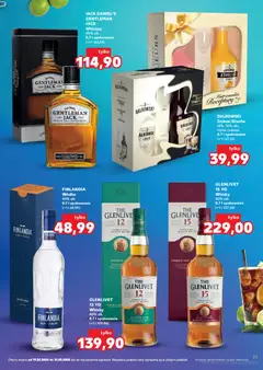 Náhled letáku Kaufland Polsko leták - Barek od 19.03.2026 | Strana: 21 | Produkty: Whiskey, Vodka, Gentleman Jack, Jack Daniel’s