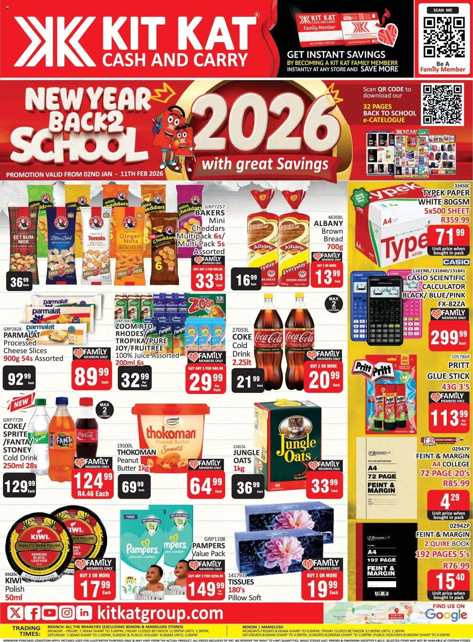 New KIT KAT Cash & Carry catalogue – valid from 02.01.2026 | Page: 1 | Products: Biscuits, Juice, Nuts, Paper