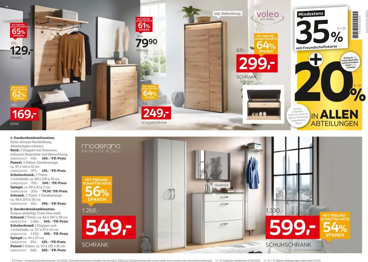 XXXL Lutz Nr. 1 beim Preis - gültig ab dem 04.08.2025 | Seite: 22 | Produkte: Schrank, Spiegel